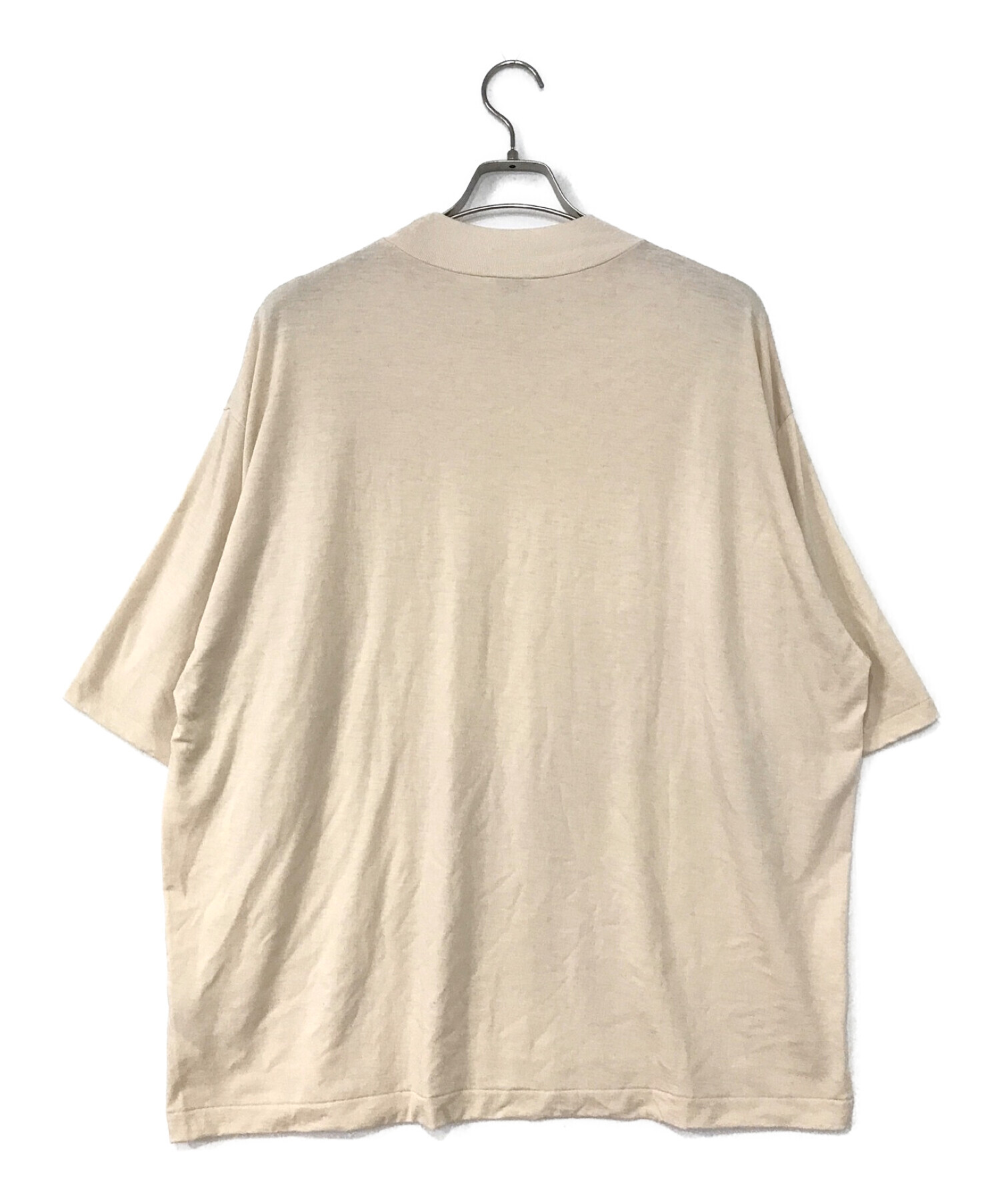 AURALEE (オーラリー) SUPER SOFT WOOL JERSEY MOCK-NECK TEE ベージュ サイズ:4