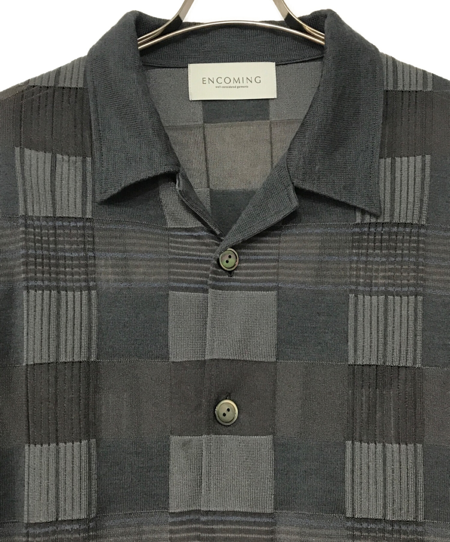 中古・古着通販】ENCOMING (インカミング) Knitted Box Shirt グレー