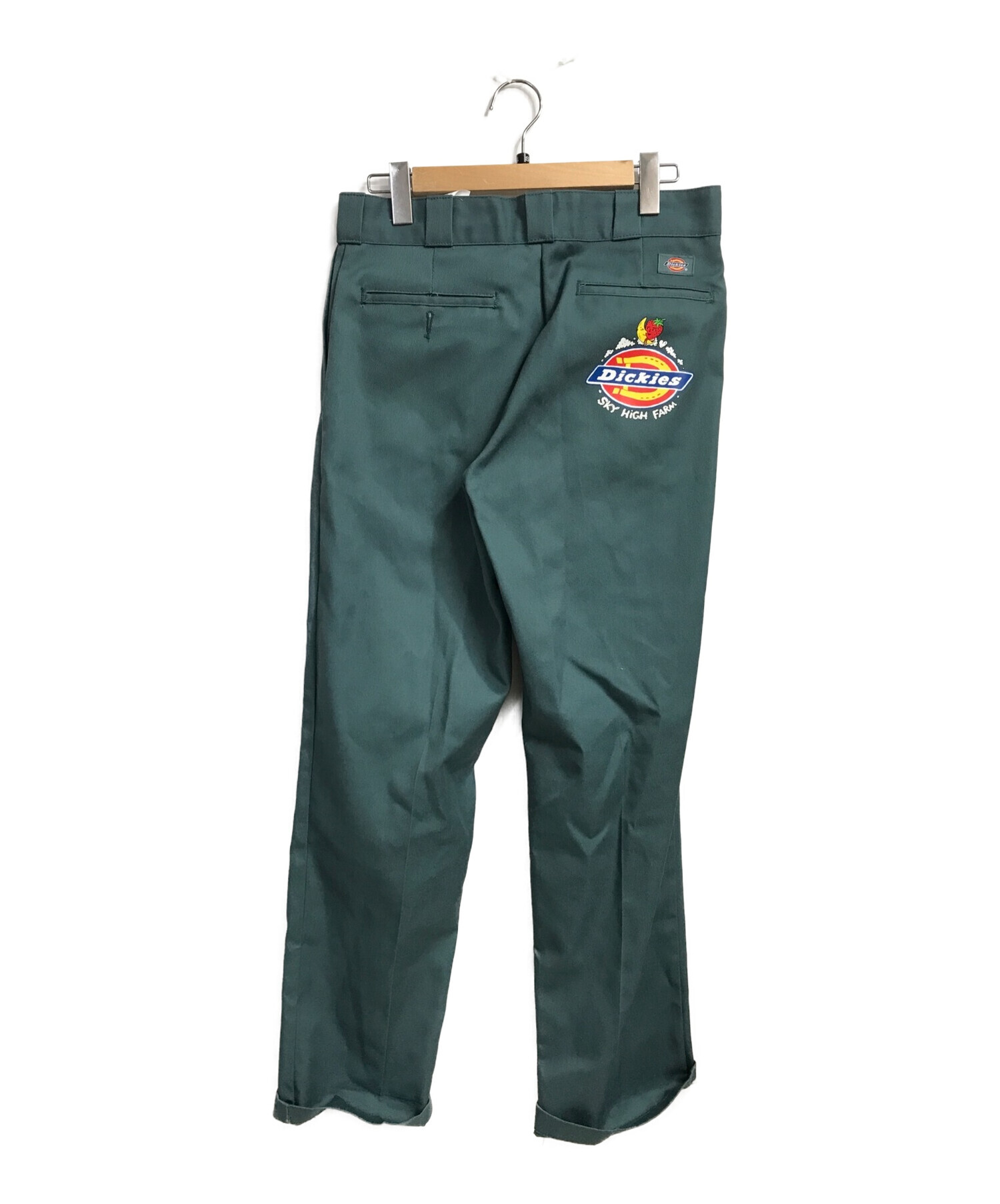 Dickies (ディッキーズ) sky high farm (スカイハイファーム) コラボ874ワークパンツ グリーン サイズ:81cm (W32)