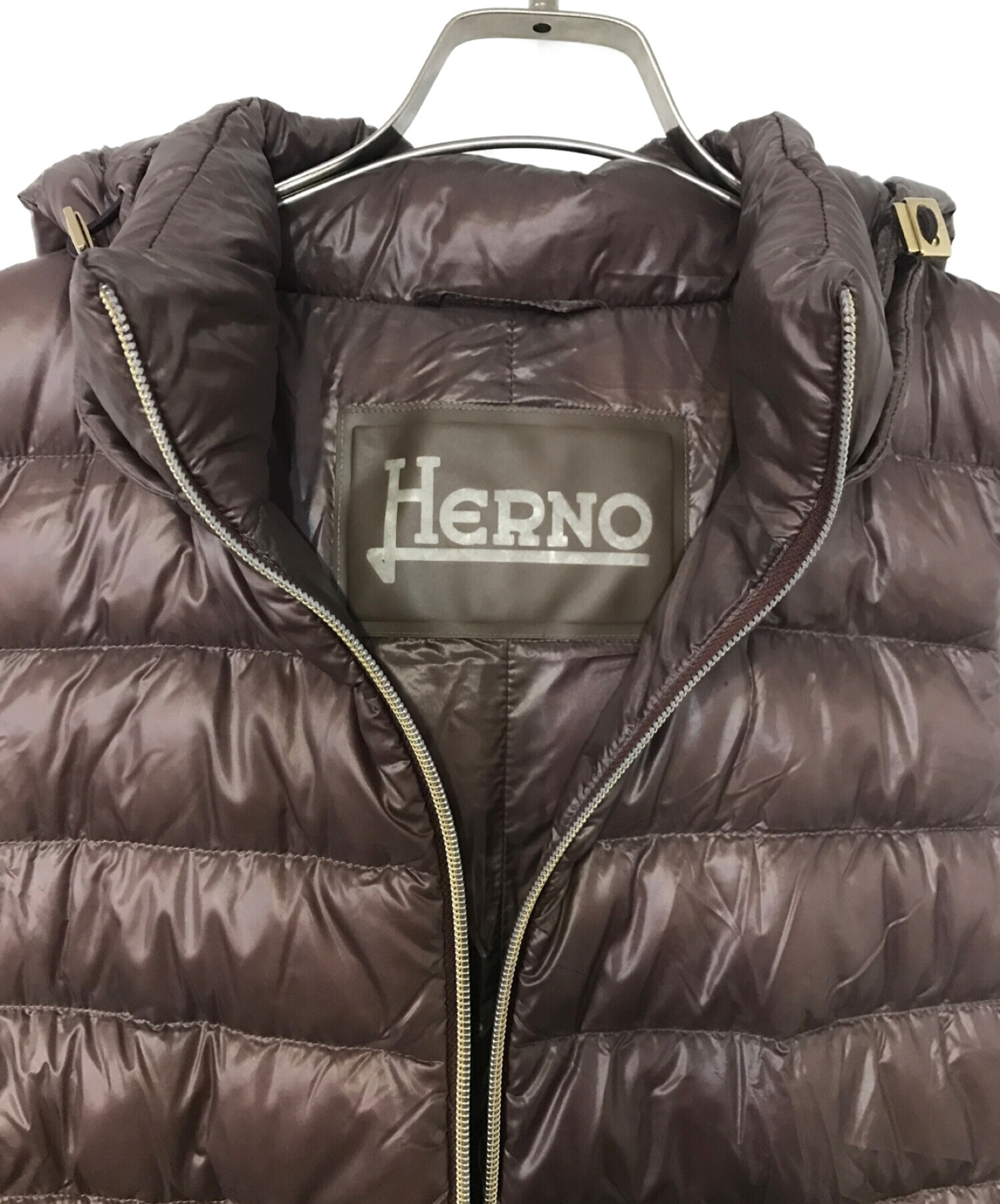 中古・古着通販】HERNO (ヘルノ) ダウンベスト ブラウン サイズ:44