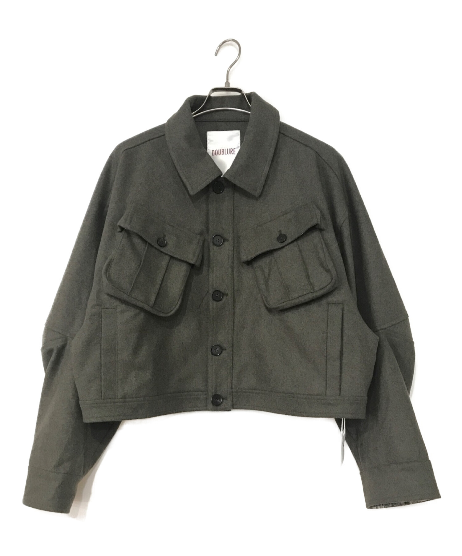 DOUBLURE (ダブルア) Short Wool Jacket オリーブ サイズ:L