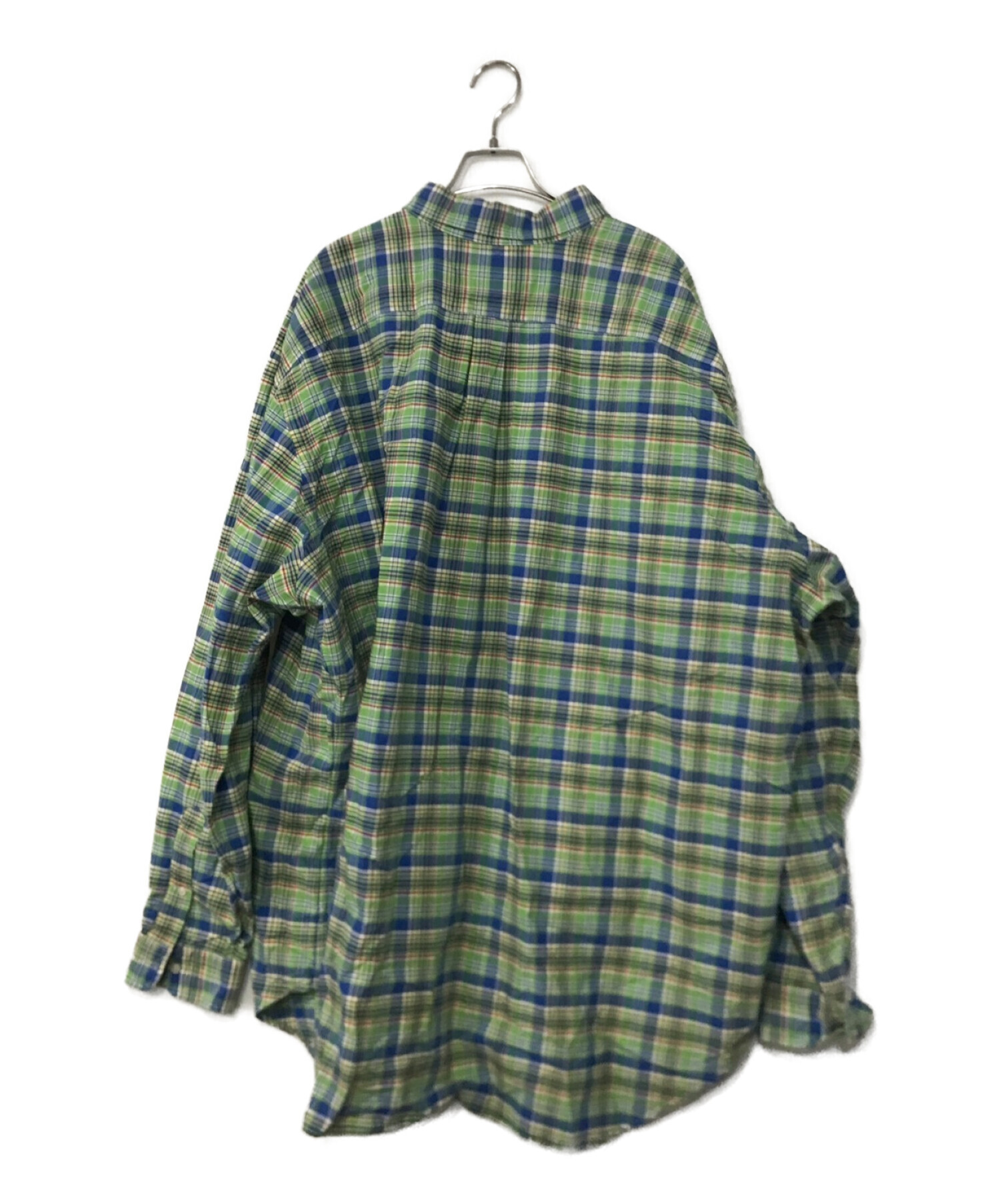 POLO RALPH LAUREN (ポロ・ラルフローレン) チェックシャツ グリーン サイズ:４XL