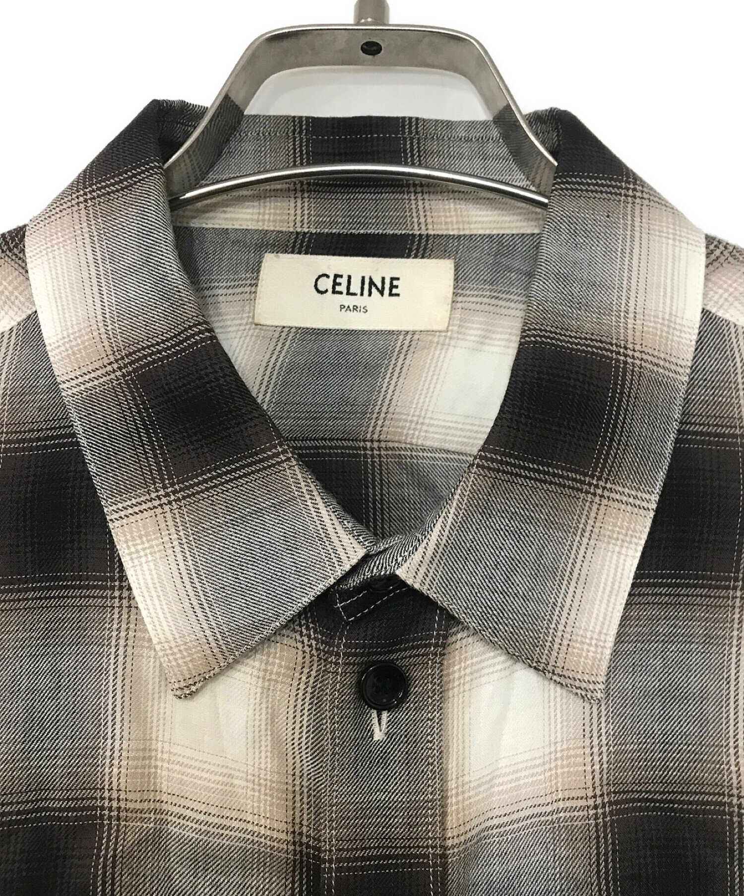 CELINE (セリーヌ) レーヨンシャツ グレー サイズ:40