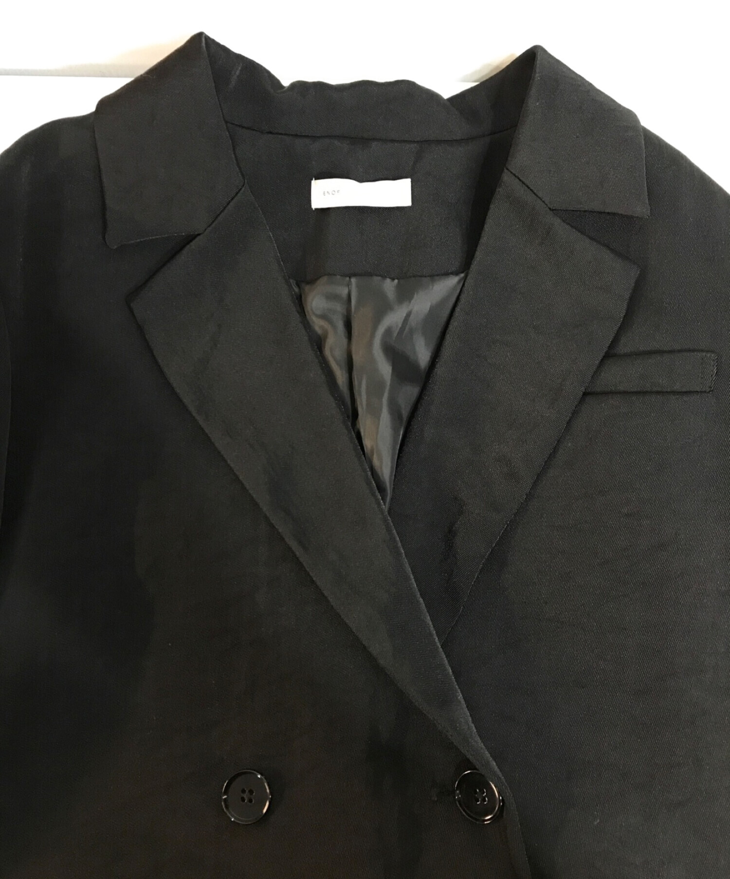 中古・古着通販】ENOF (イナフ) twill slit jacket ブラック サイズ:M