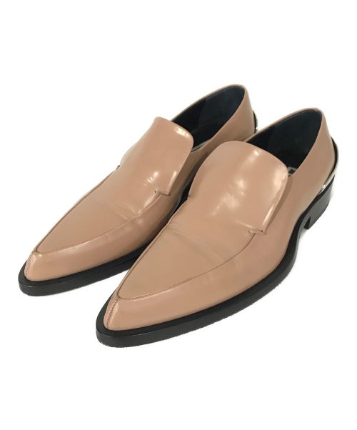 新品 JIL SANDER ジルサンダー ベージュ メタル ローファーEU39