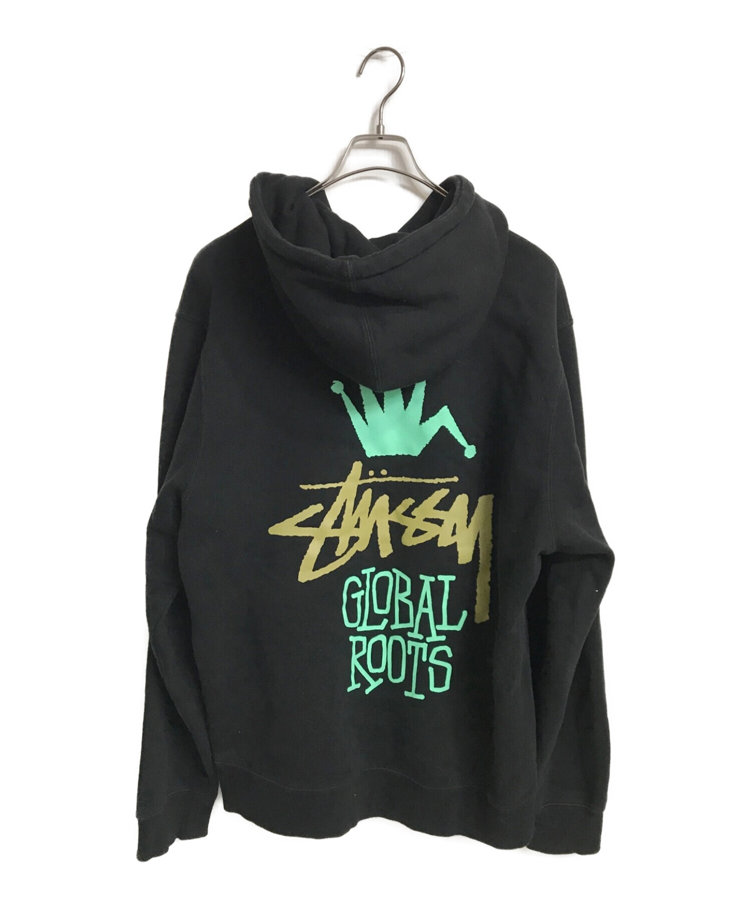 袖丈54cmstussy (ステューシー) global rootsフーディー ブラック サイズ:L