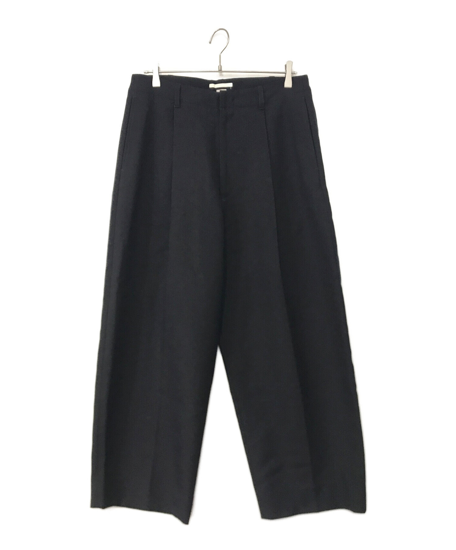 blurhms (ブラームス) Wool Surge Super Wide Slacks ダークネイビー サイズ:3