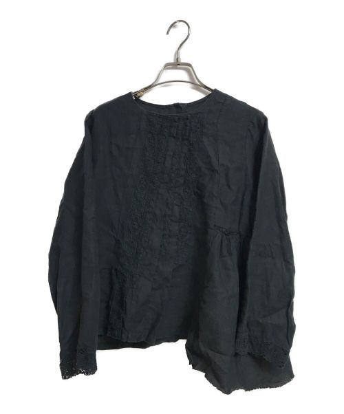 中古・古着通販】nest Robe (ネストローブ) クルーニーレースアシンメトリーブラウス ブラック サイズ:FREE｜ブランド・古着通販  トレファク公式【TREFAC FASHION】スマホサイト