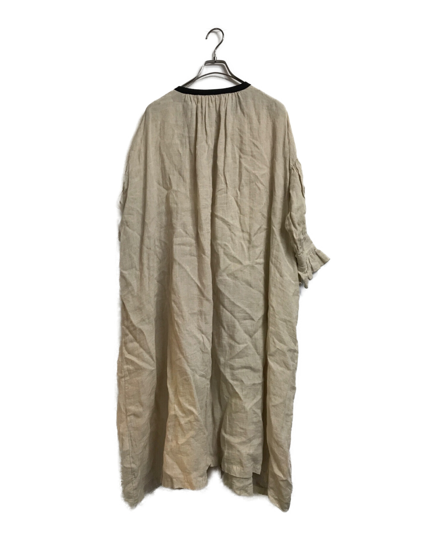 中古・古着通販】nest Robe (ネストローブ) リネンスモックドレス ベージュ サイズ:FREE｜ブランド・古着通販  トレファク公式【TREFAC FASHION】スマホサイト