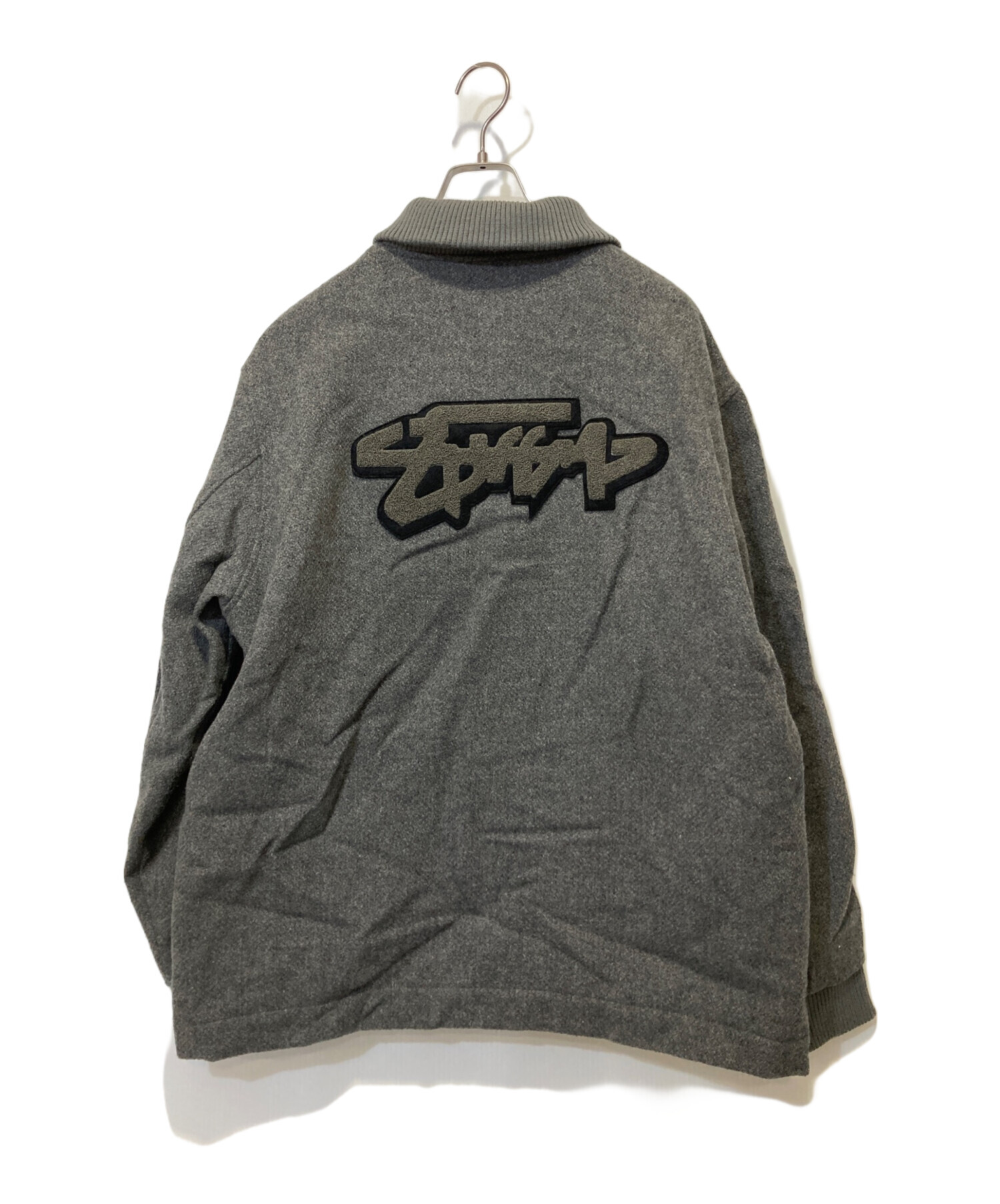 中古・古着通販】stussy (ステューシー) スタジャン グレー サイズ:L｜ブランド・古着通販 トレファク公式【TREFAC  FASHION】スマホサイト