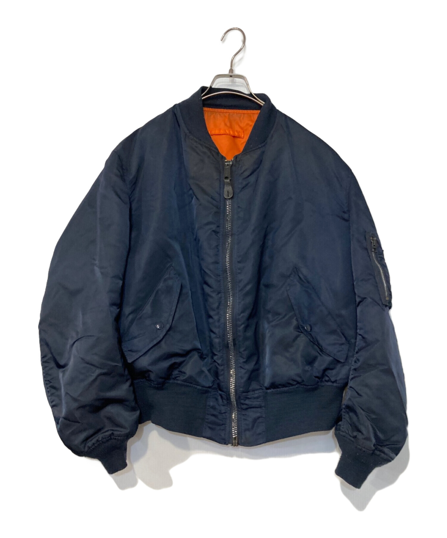 中古・古着通販】ALPHA (アルファ) MA-1ジャケット ネイビー サイズ:XL 