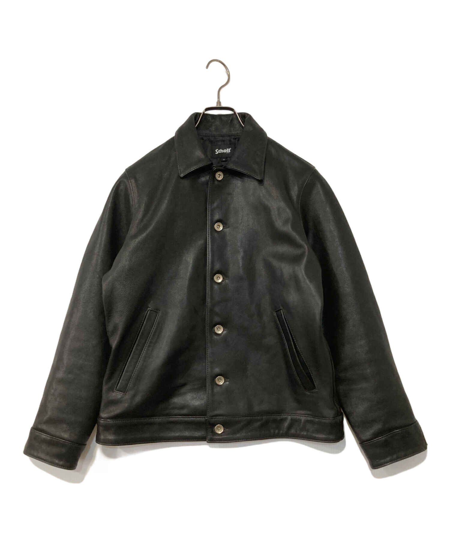 Schott (ショット) GOAT NEWBIE LEATHER JACKET ブラック サイズ:S