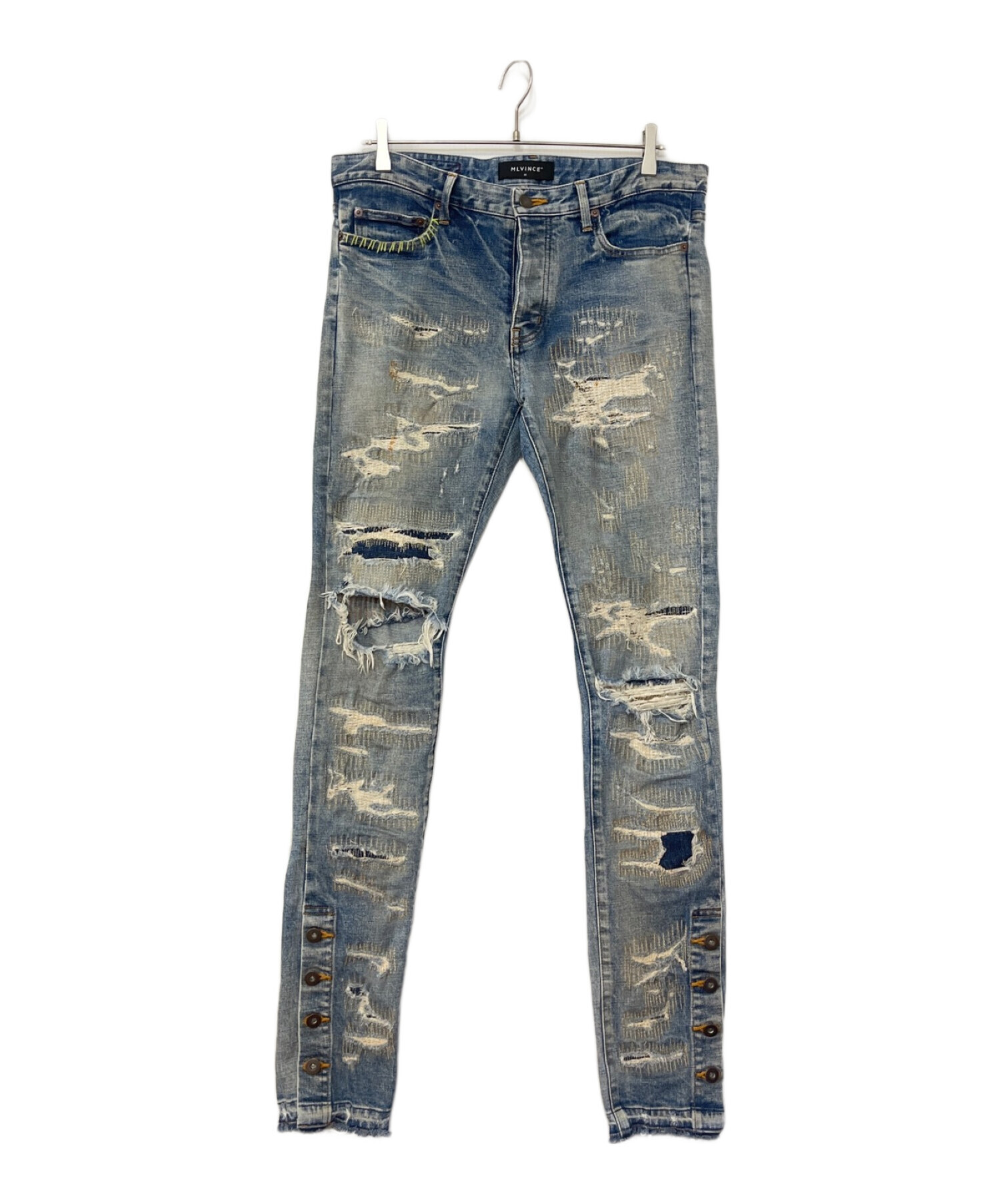 中古・古着通販】MLVINCE (メルヴィンス) TYPE-1 SLIM DESTROYED JEANS インディゴ サイズ:32｜ブランド・古着通販  トレファク公式【TREFAC FASHION】スマホサイト