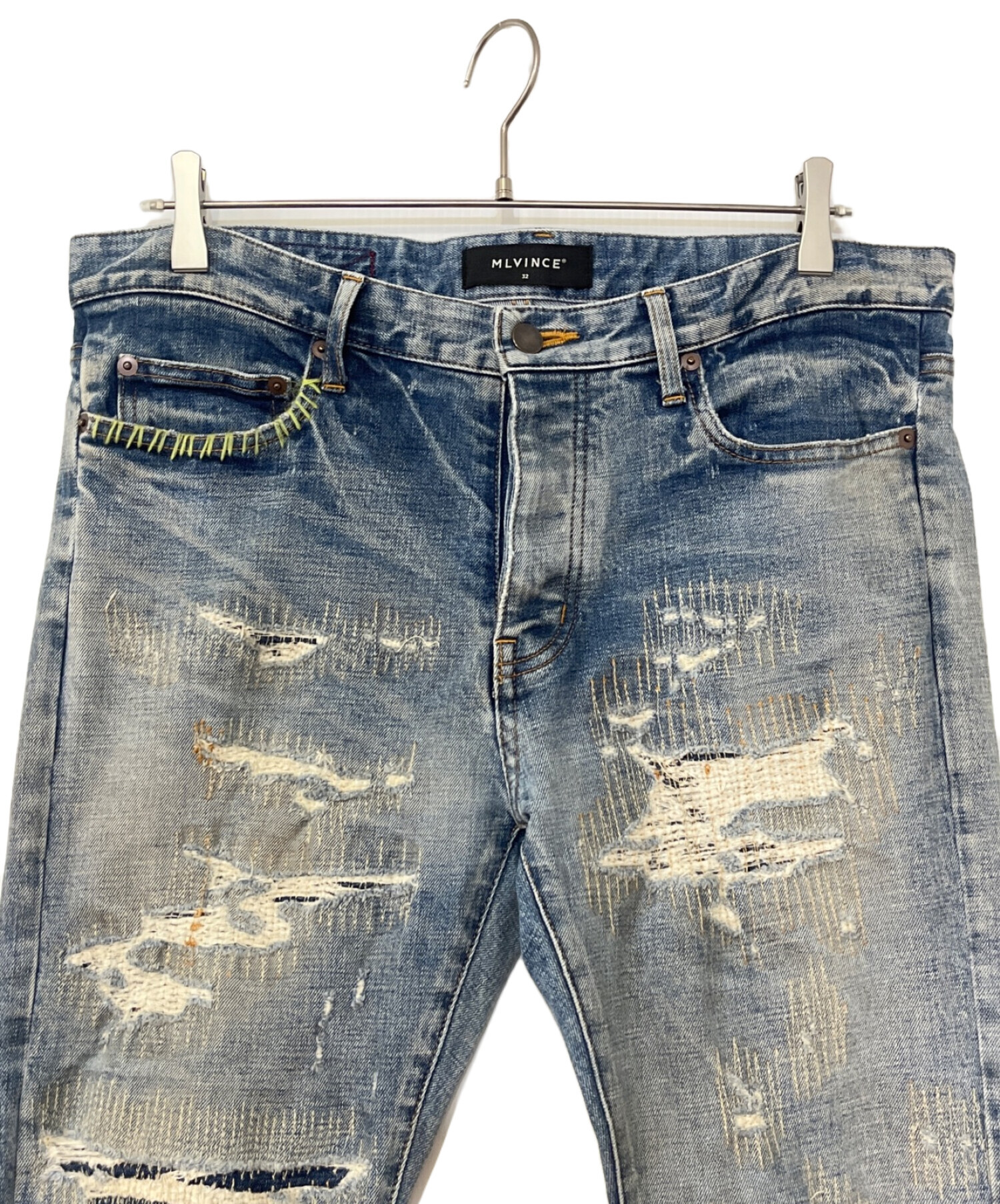 中古・古着通販】MLVINCE (メルヴィンス) TYPE-1 SLIM DESTROYED JEANS インディゴ サイズ:32｜ブランド・古着通販  トレファク公式【TREFAC FASHION】スマホサイト