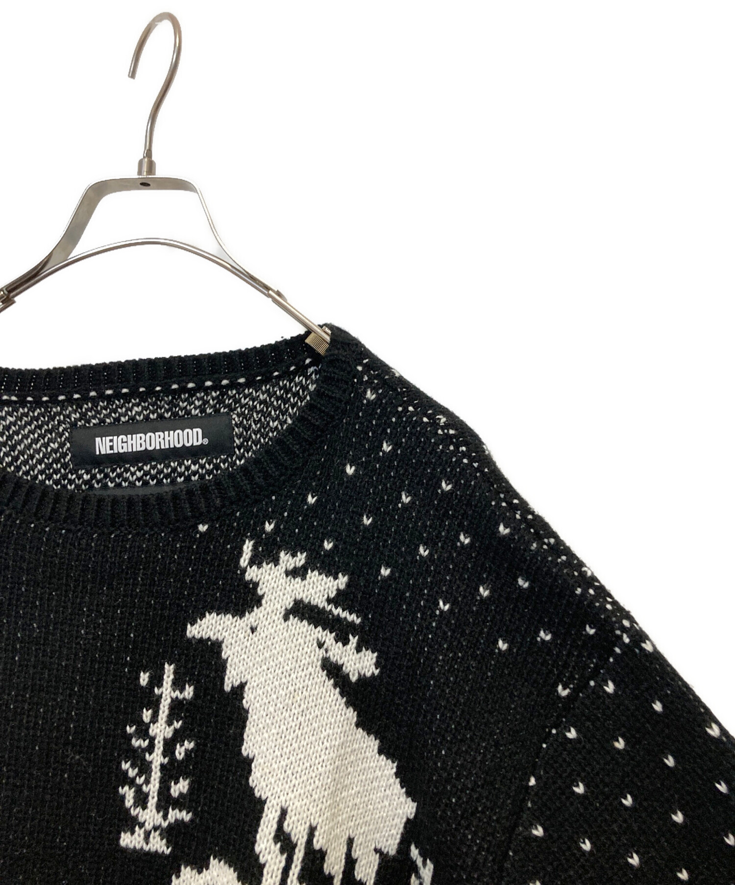 NEIGHBORHOOD (ネイバーフッド) CARIBOU/AW-KNIT.LS ブラック サイズ:XL