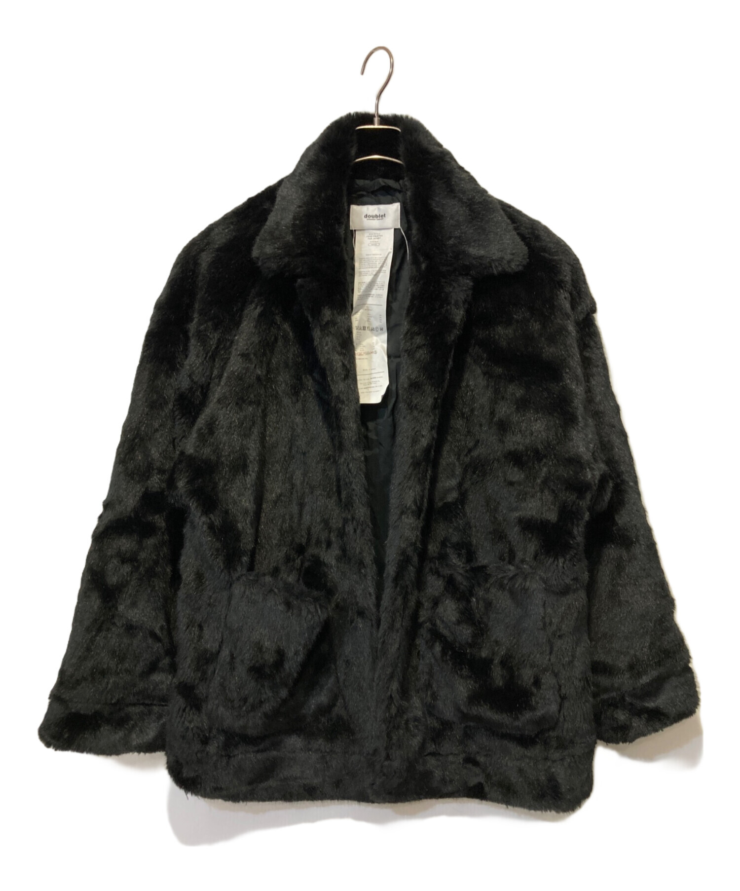 中古・古着通販】doublet (ダブレット) HAND-PAINTED FUR JACKET ブラック サイズ:Ⅿ｜ブランド・古着通販  トレファク公式【TREFAC FASHION】スマホサイト