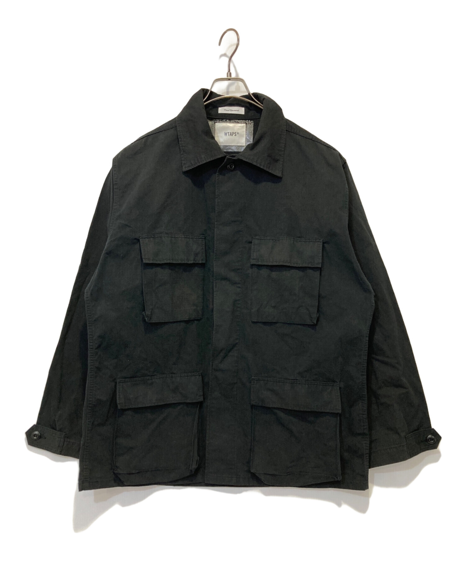 中古・古着通販】WTAPS (ダブルタップス) MILL JUNGLE LS SHIRT NYCO RIPSTOP ブラック サイズ:3｜ブランド・古着通販  トレファク公式【TREFAC FASHION】スマホサイト