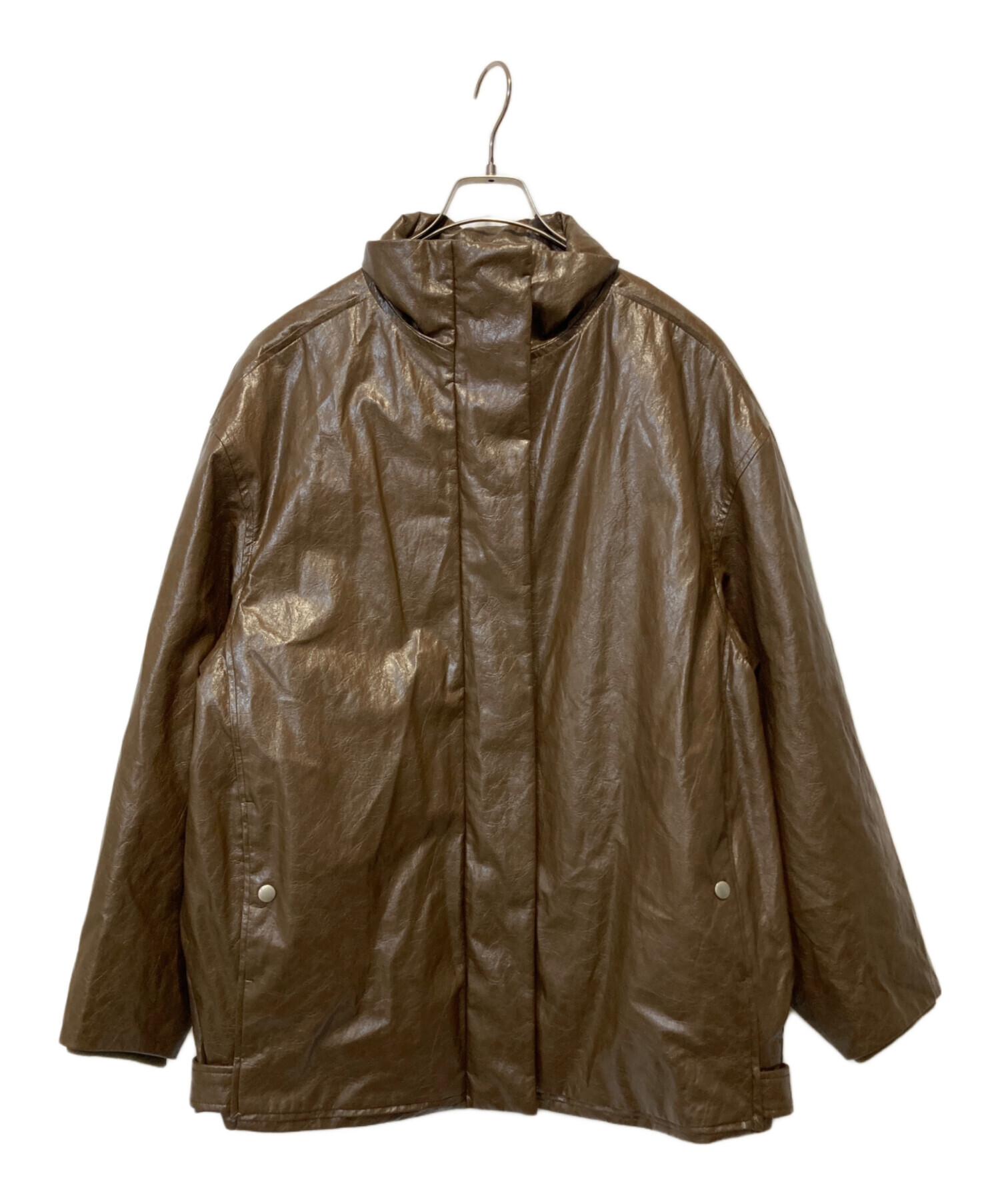 中古・古着通販】AMERI (アメリ) pasting like fake leather jacket ブラウン サイズ:Ⅿ｜ブランド・古着通販  トレファク公式【TREFAC FASHION】スマホサイト