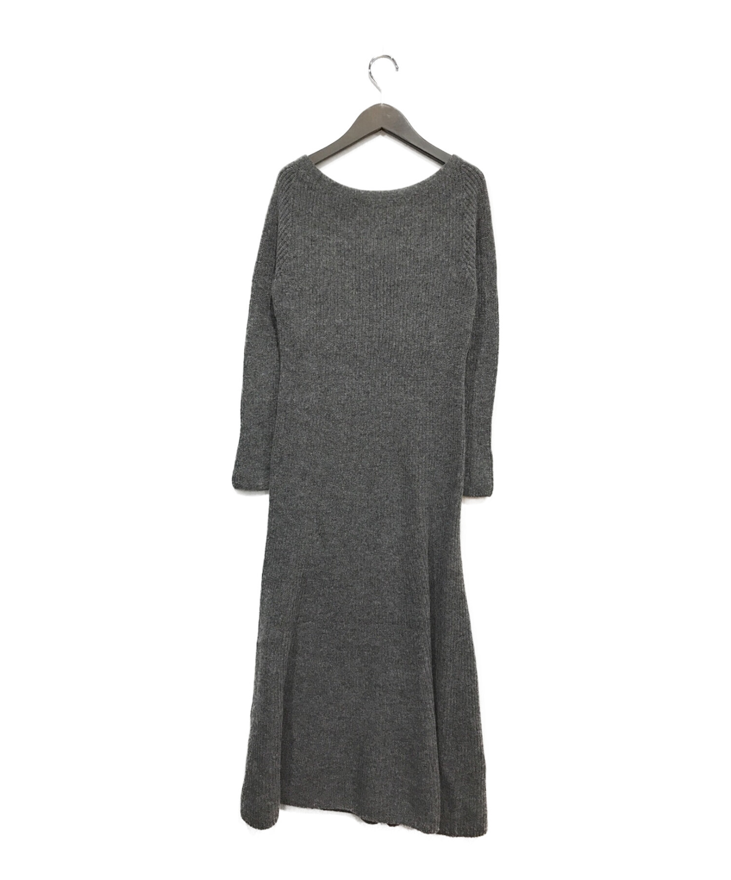 HER LIP TO (ハーリップトゥ) Wool and Cashmere Blend Wholegarment Knit Dress グレー  サイズ:S