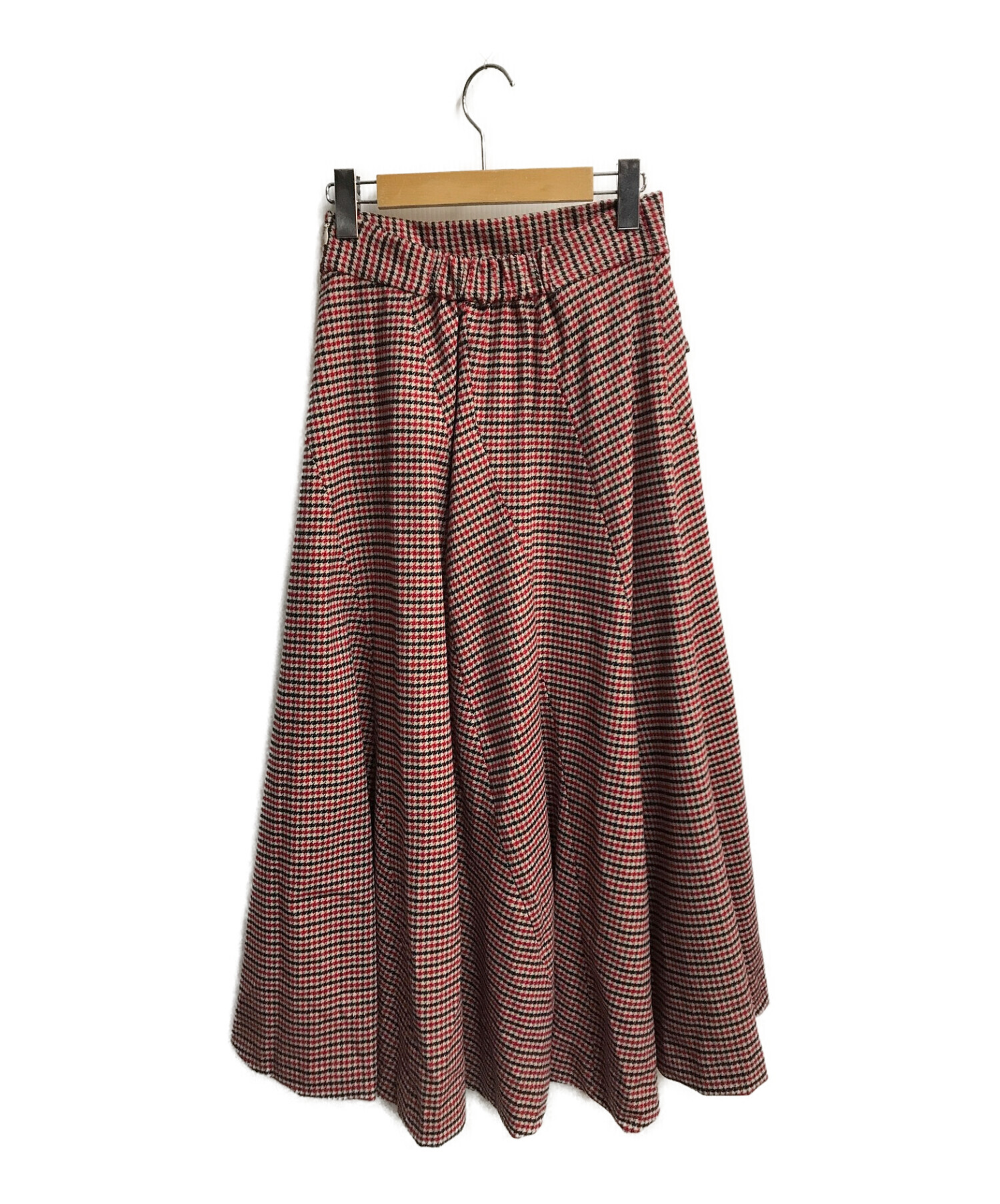 Her lip to (ハーリップトゥ) High-rise Shell Checked Skirt レッド サイズ:M