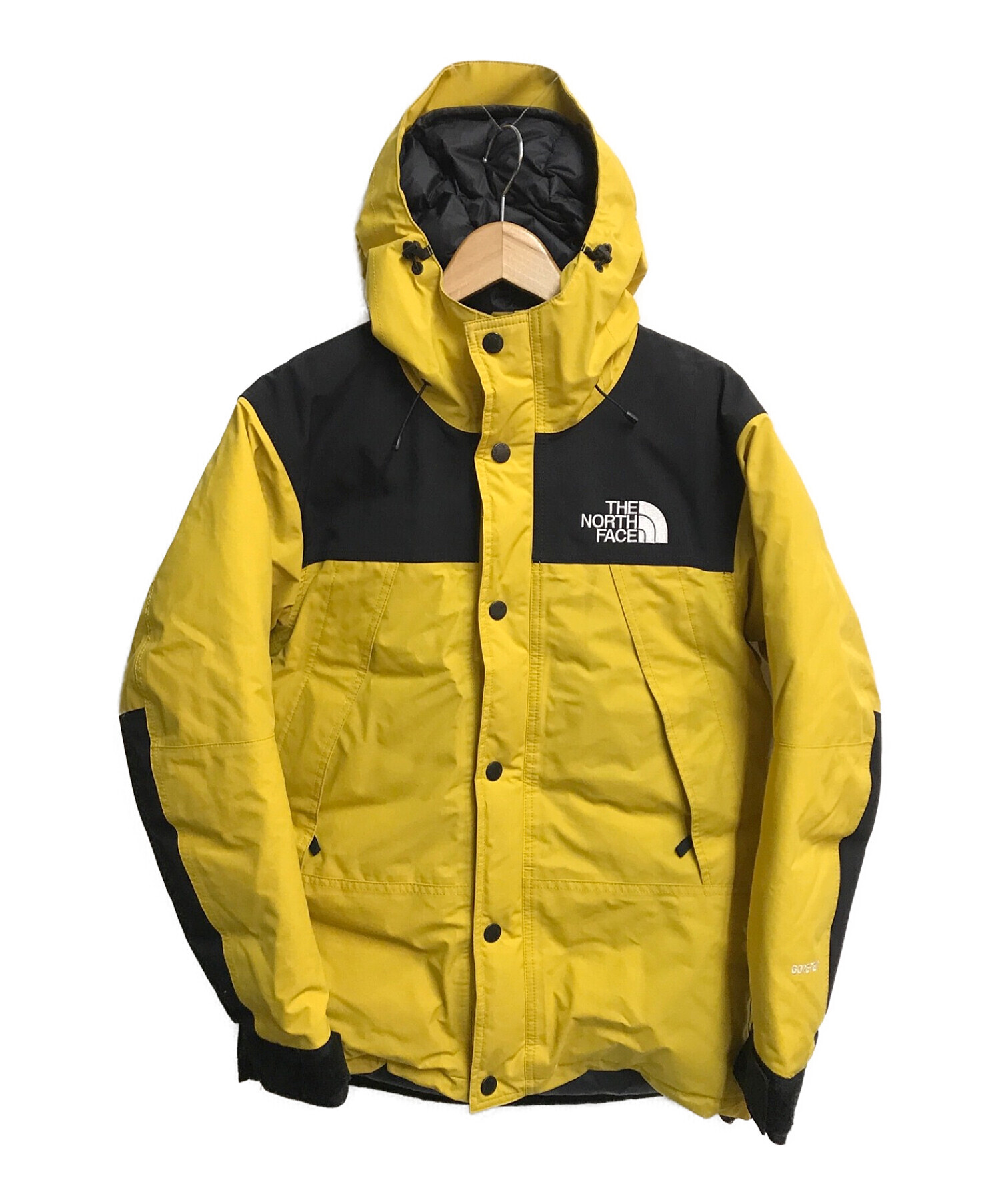 THE NORTH FACE (ザ ノース フェイス) マウンテンダウンジャケット イエロー×ブラック サイズ:S