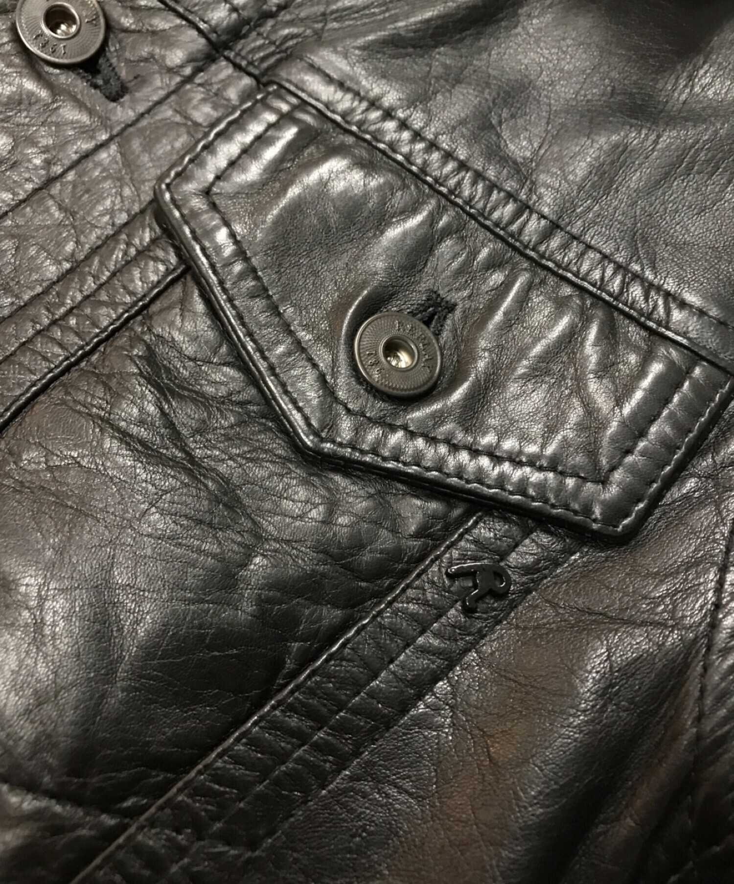 REPLAY (リプレイ) レザージャケット ブラック サイズ:SIZE S