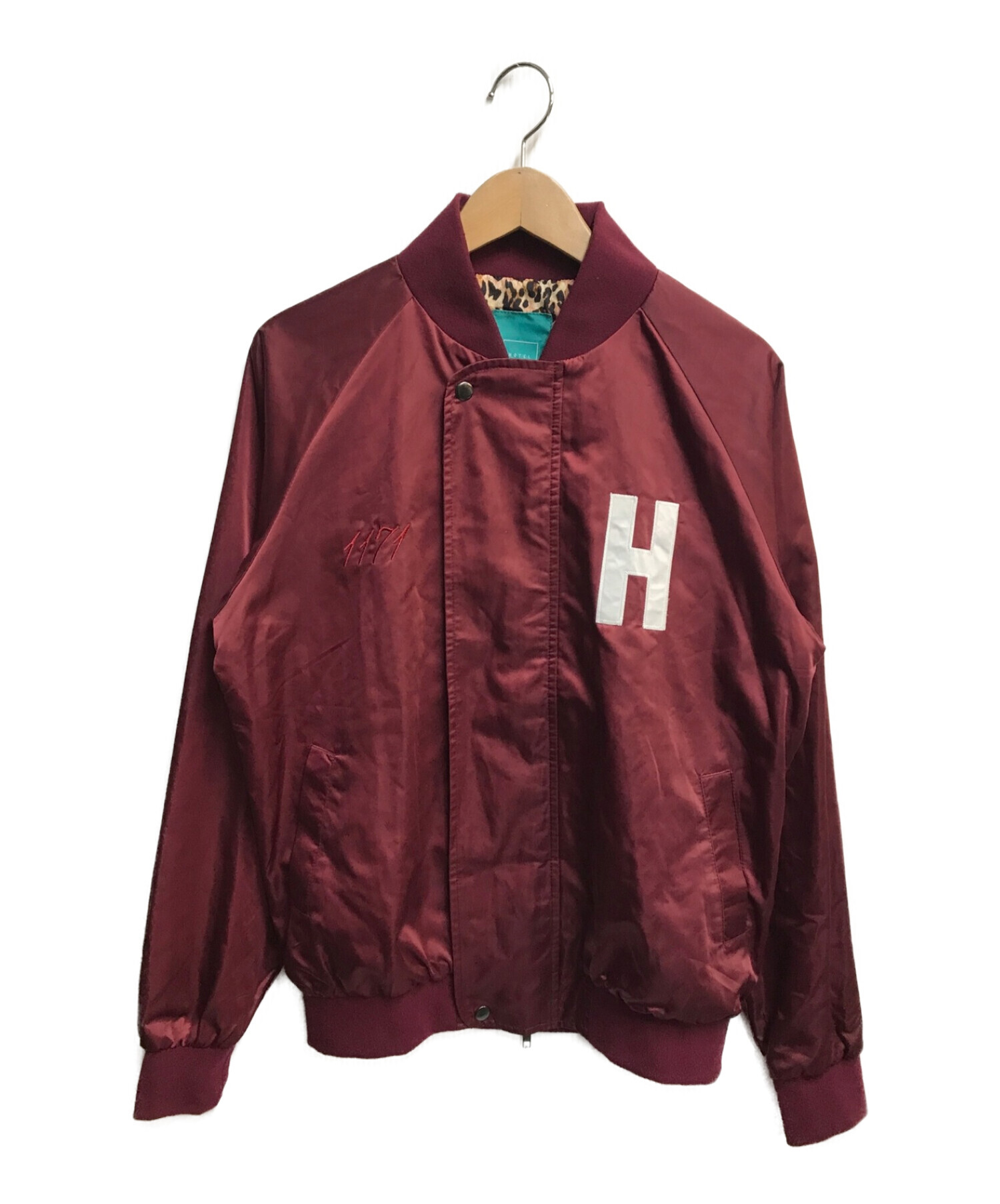 HOTEL 1171 (ホテル 1171) 別注 HOTEL CA SATIN JACKET ボルドー サイズ:M