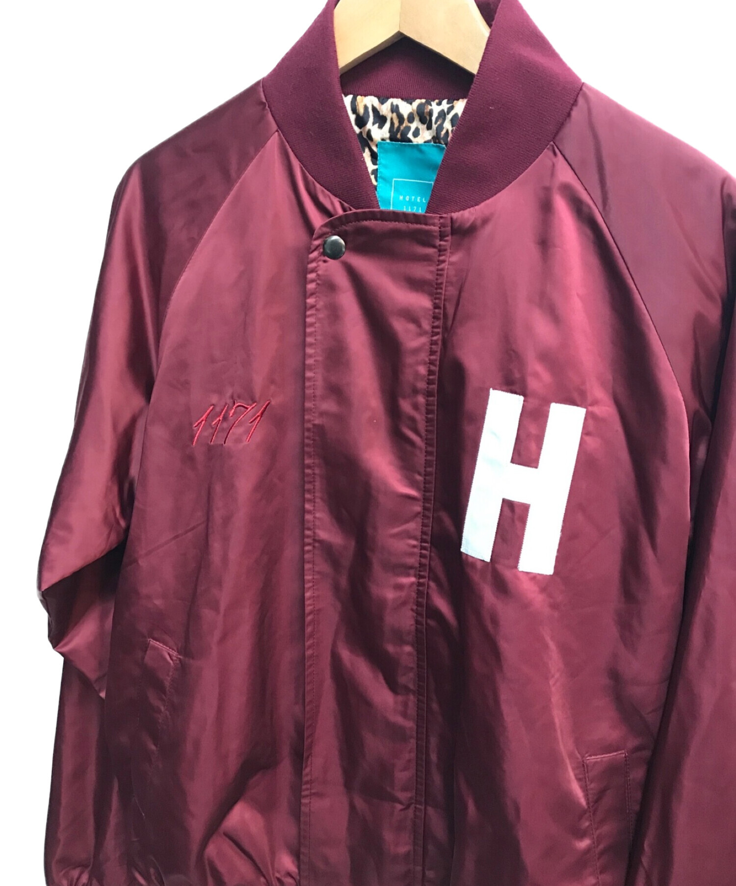 HOTEL 1171 (ホテル 1171) 別注 HOTEL CA SATIN JACKET ボルドー サイズ:M