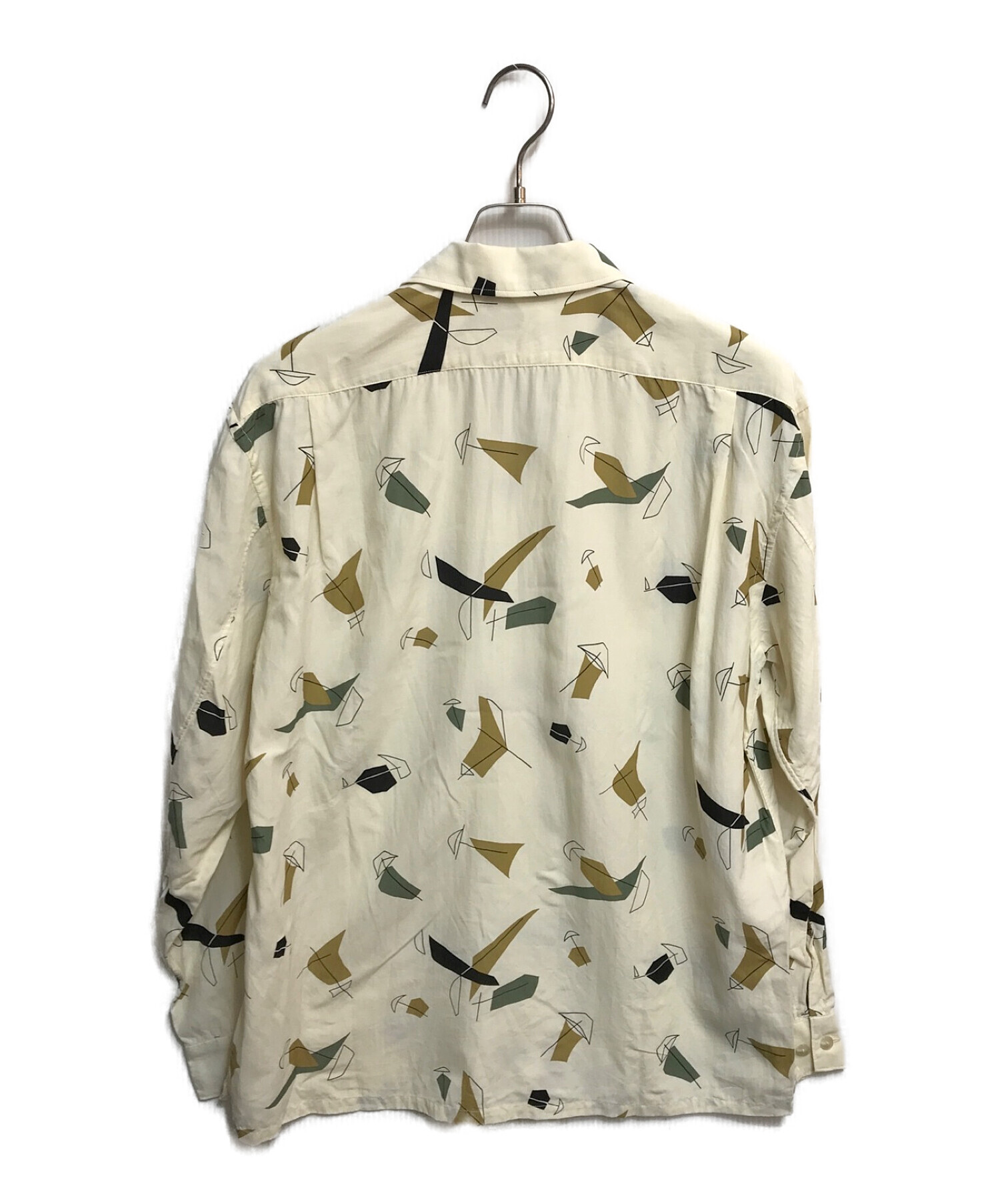 PHIGVEL MAKERS (フィグベルマーカーズ) Atomic Pattern LS Shirt ホワイト×グリーン サイズ:3