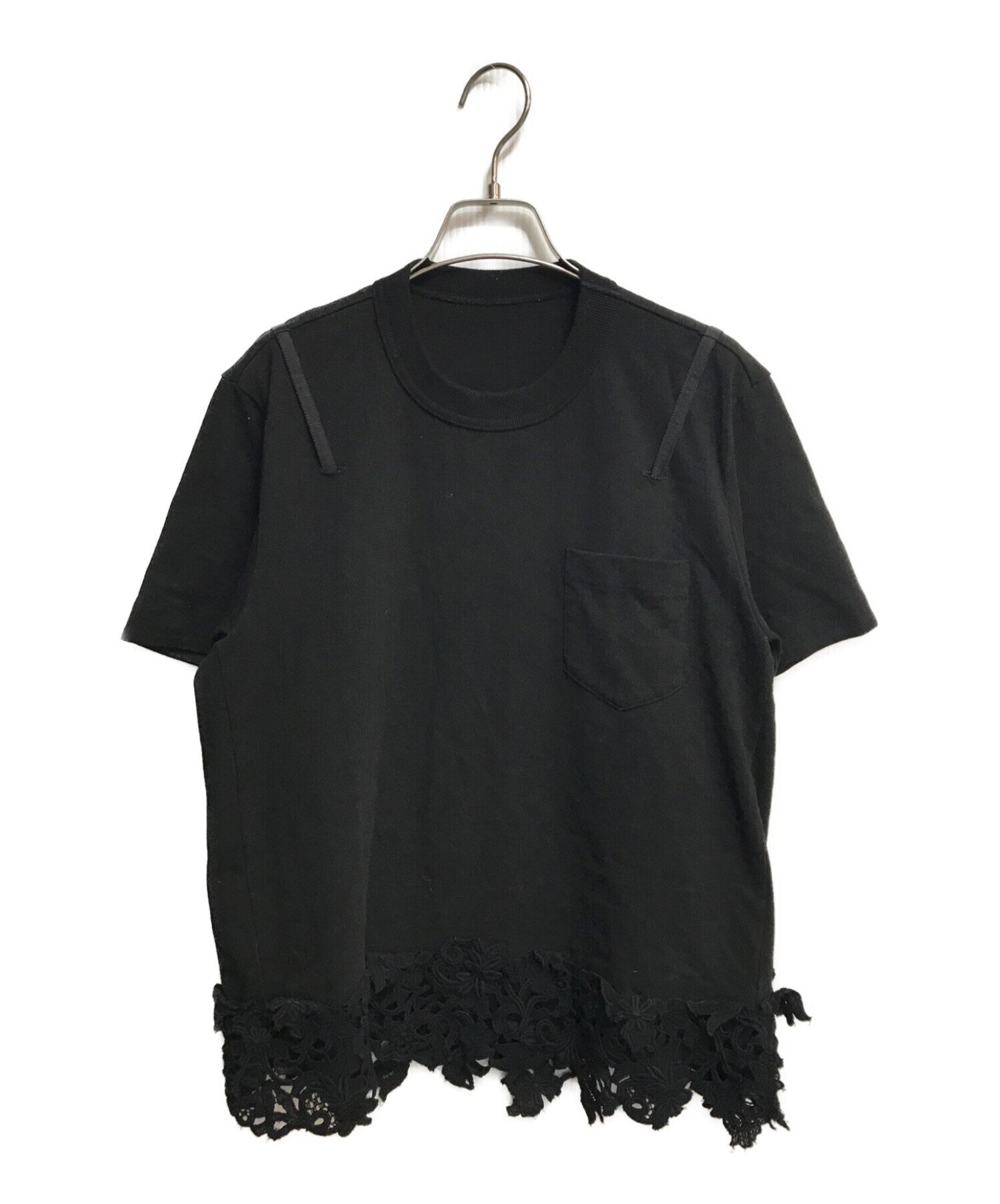 中古・古着通販】sacai (サカイ) Cotton Jersey x Lace T-Shirt