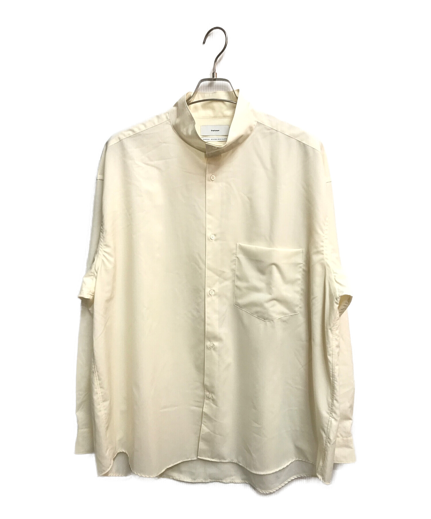 Graphpaper (グラフペーパー) Fine Wool Tropical Stand Collar Shirt アイボリー  サイズ:記載なし（実寸サイズを参照ください）