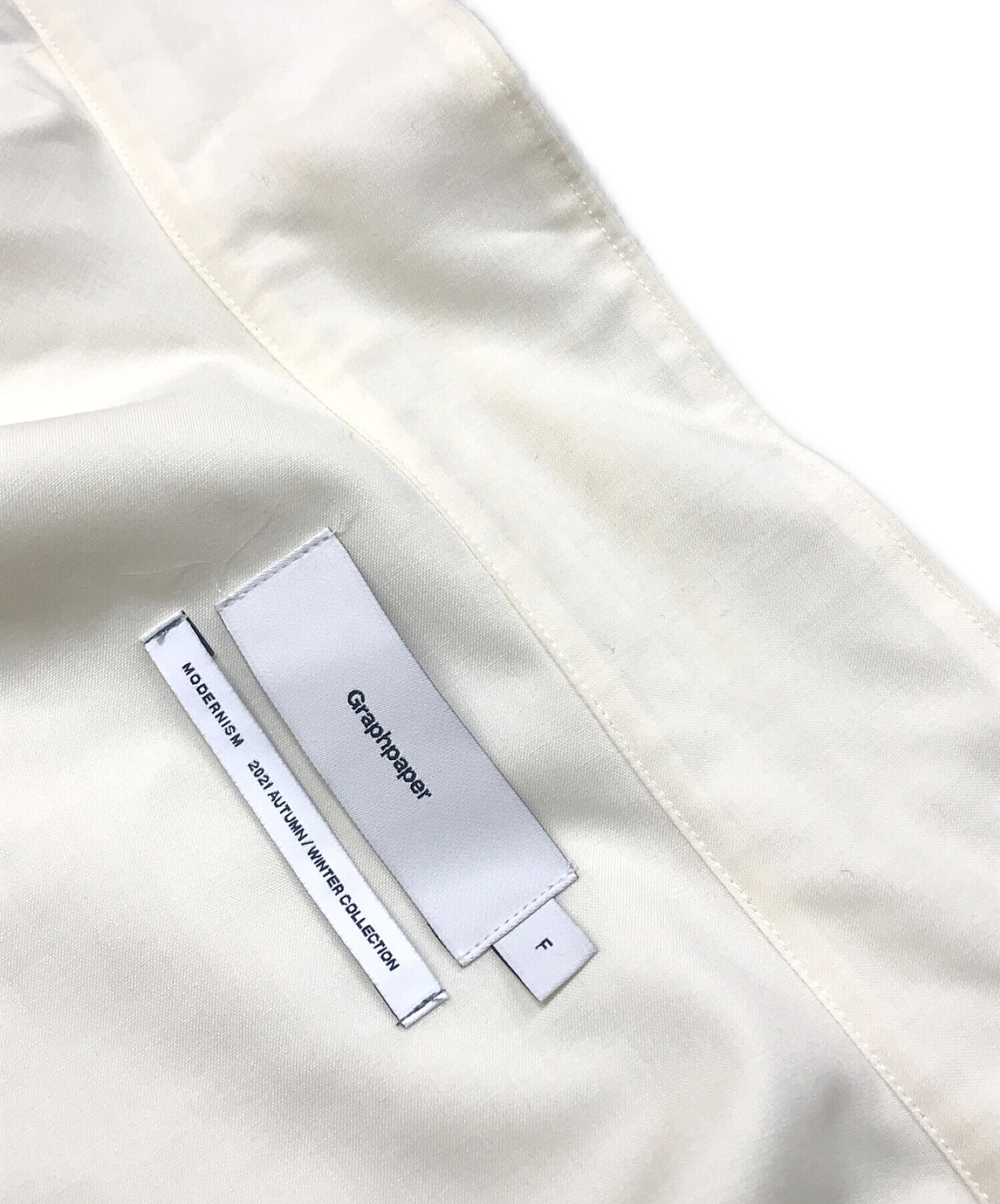 Graphpaper (グラフペーパー) Fine Wool Tropical Stand Collar Shirt アイボリー  サイズ:記載なし（実寸サイズを参照ください）