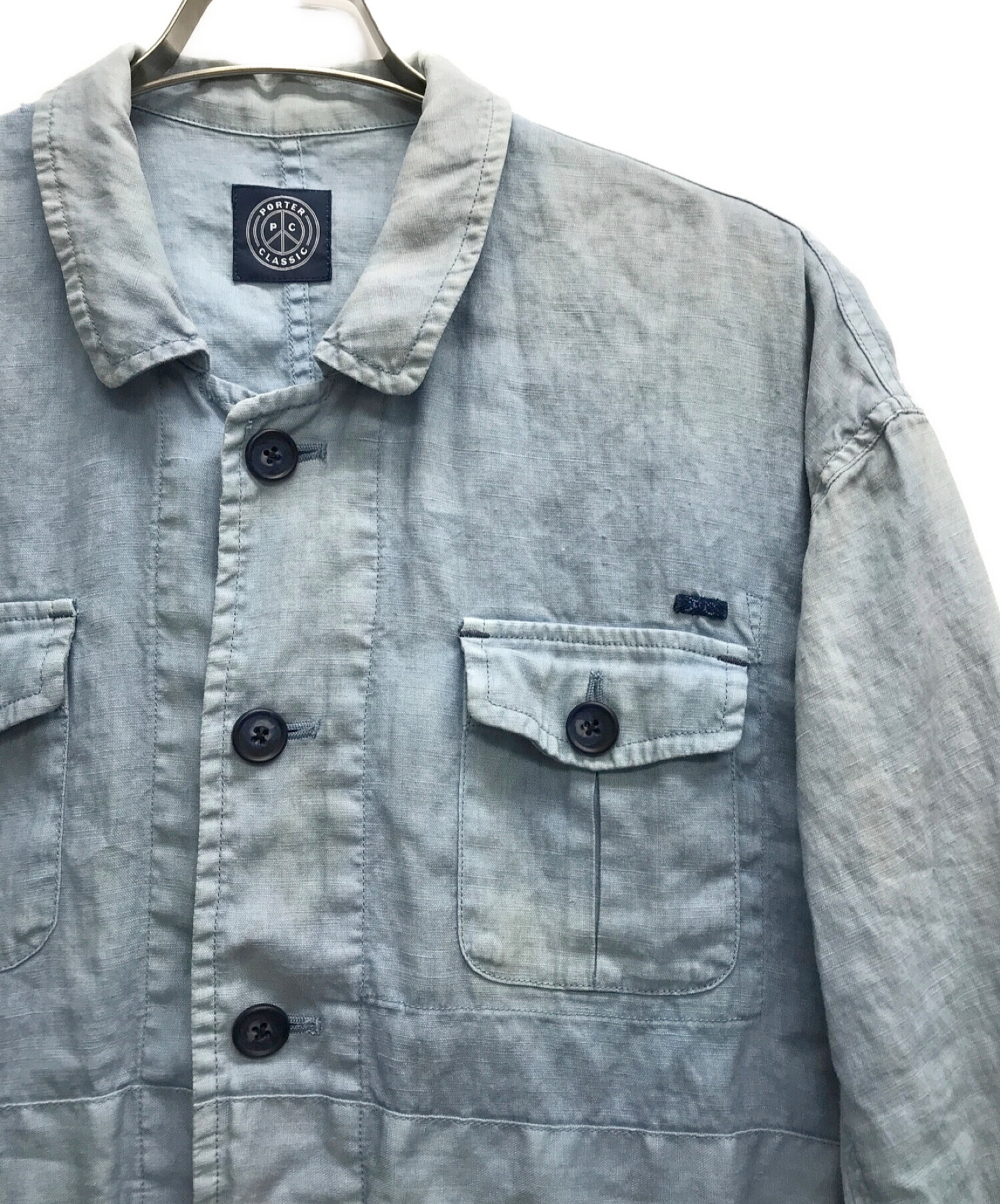 Porter Classic (ポータークラシック) LINEN SAFARI JACKET ブルー サイズ:1