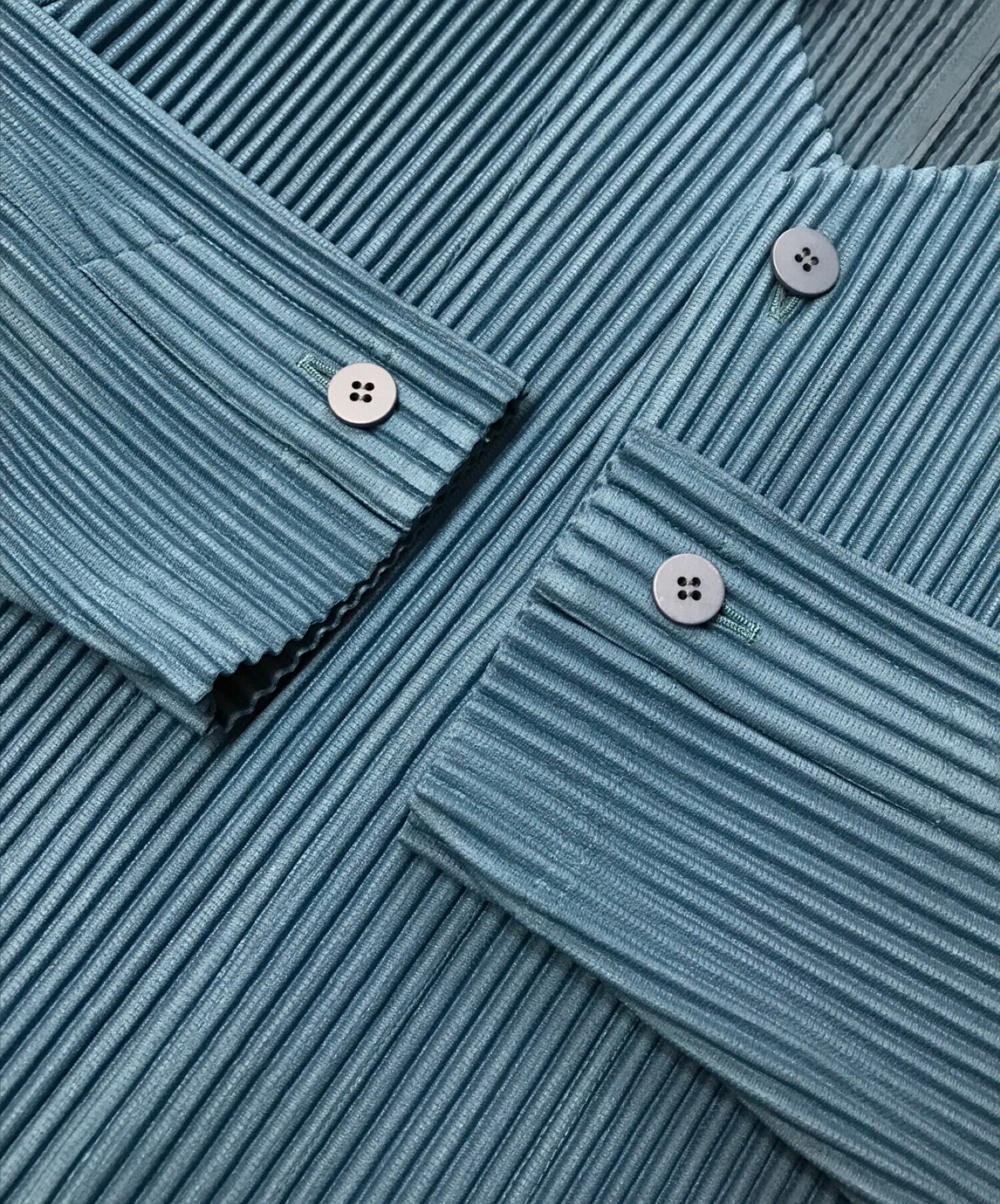 HOMME PLISSE ISSEY MIYAKE (オムプリッセ イッセイミヤケ) TAILORED PLEATS 1 IRON BLUE サイズ:2