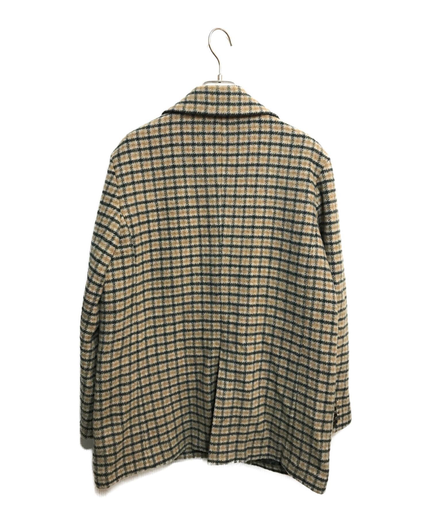 Ameri (アメリ) CHECK ECO WOOL BIG JACKET ブラウン サイズ:F