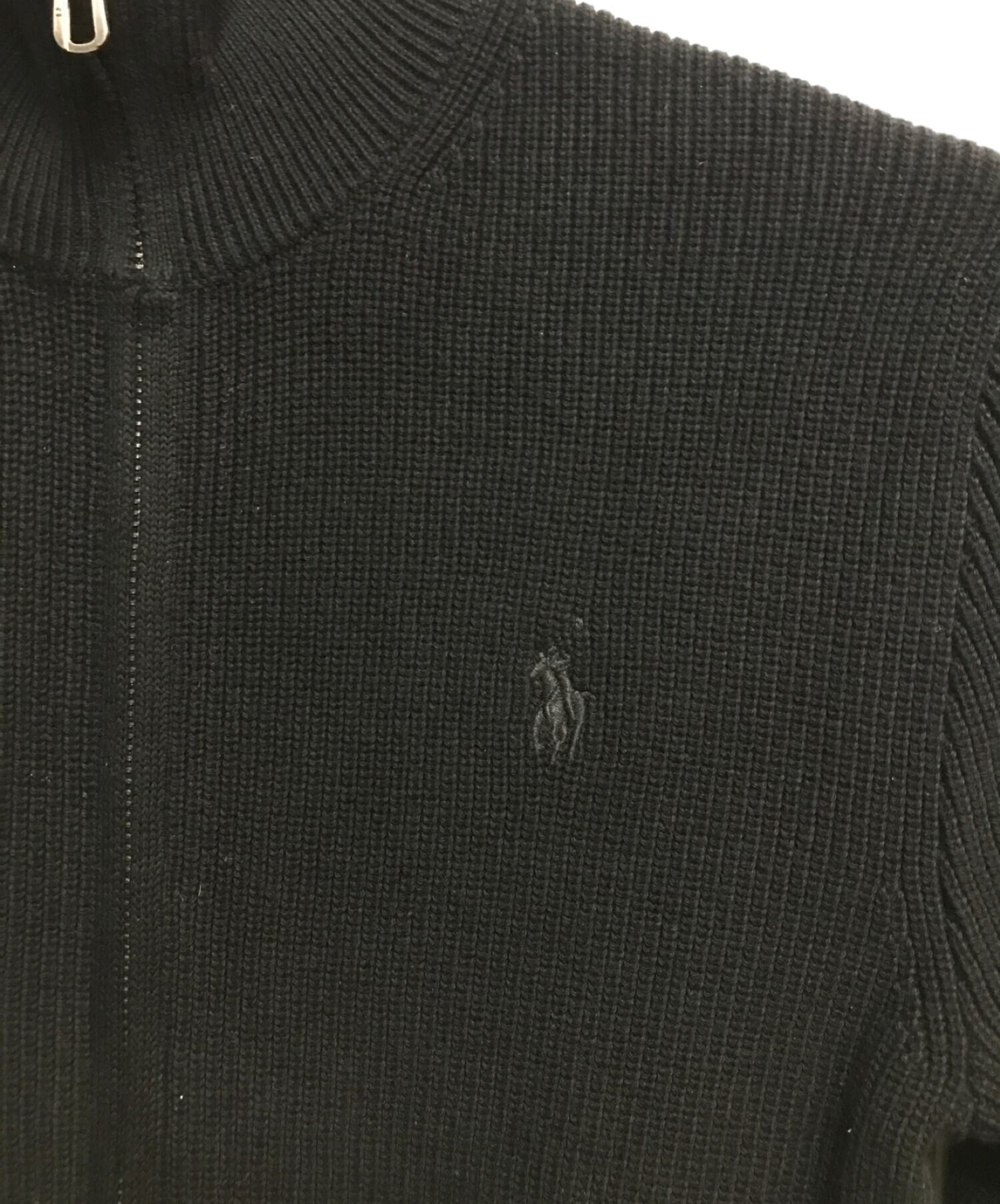 POLO RALPH LAUREN (ポロ・ラルフローレン) ドライバーズニット ブラック サイズ:XS