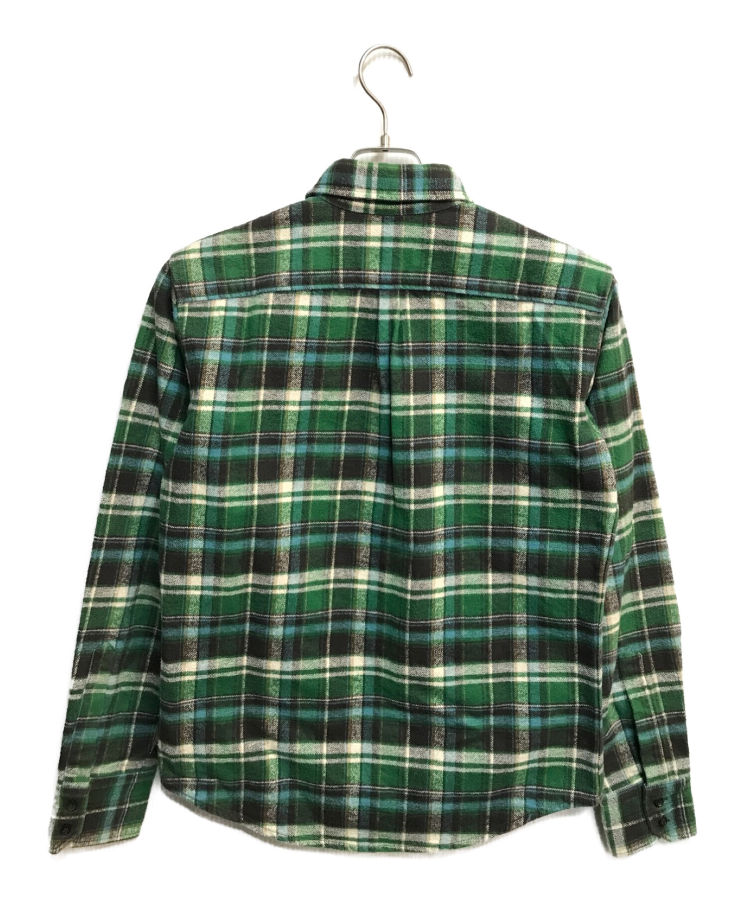 DSQUARED2 (ディースクエアード) ヘビーネルチェックシャツ グリーン サイズ:46