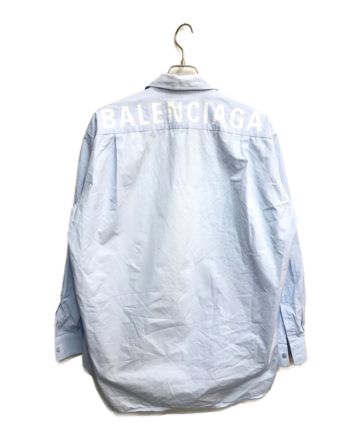 BALENCIAGA (バレンシアガ) ロングスリーブシャツ サックスブルー サイズ:41