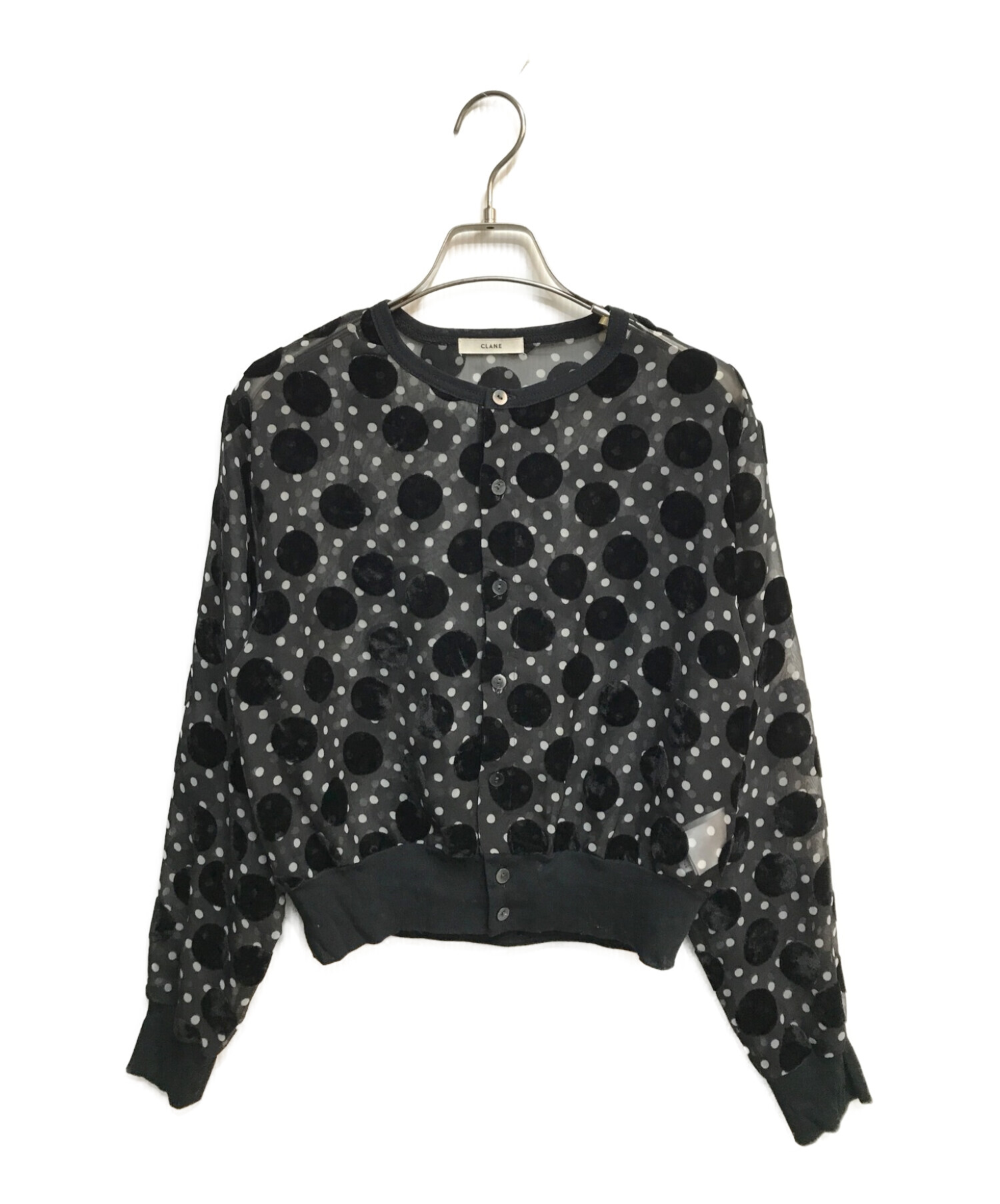 CLANE (クラネ) DOT OPAL CARDIGAN ブラック サイズ:2