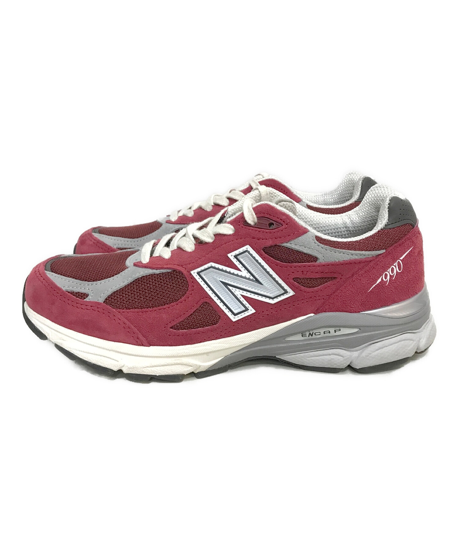 NEW BALANCE (ニューバランス) スエードスニーカー レッド サイズ:26.5