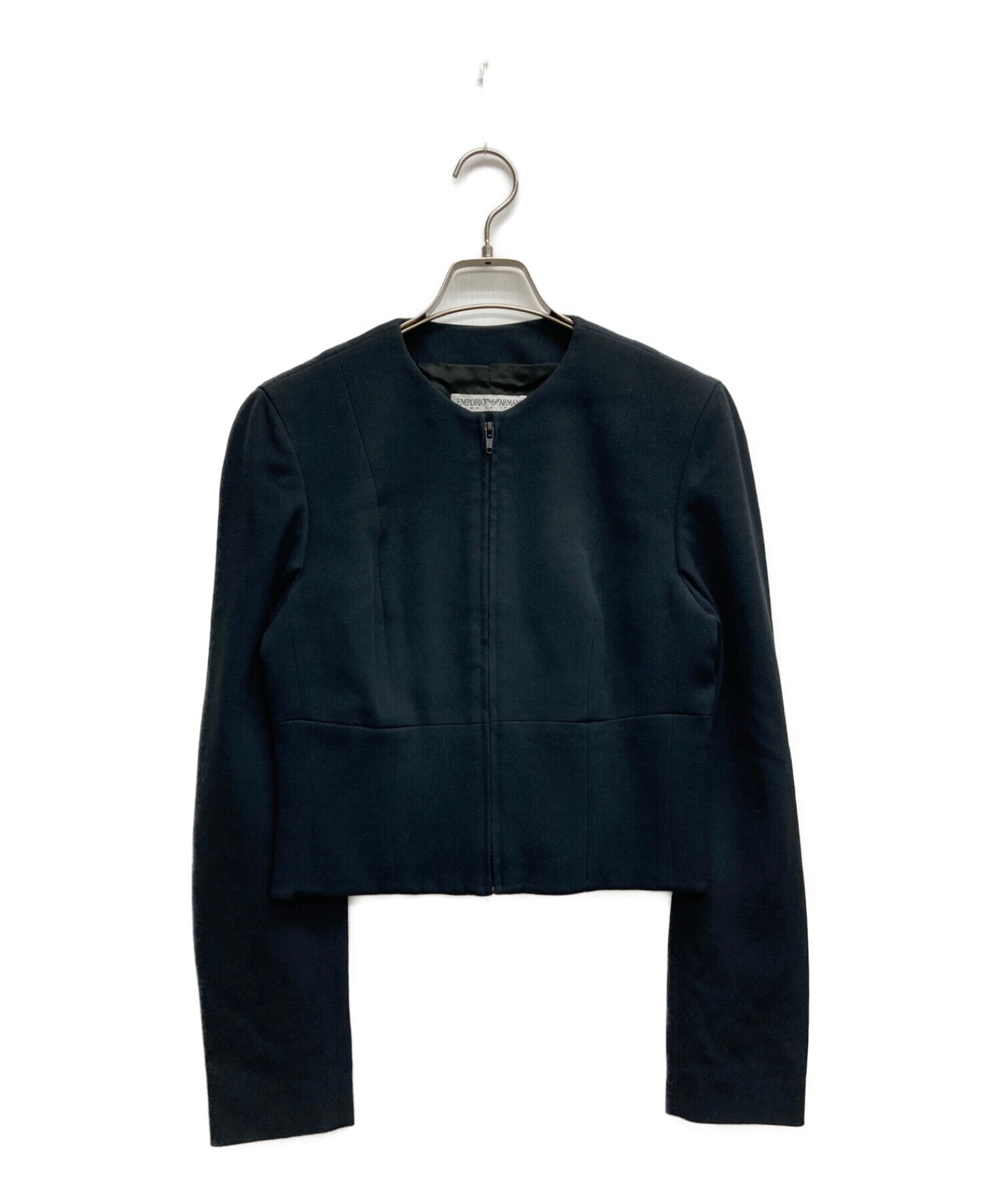 EMPORIO ARMANI (エンポリオアルマーニ) ウールジャケット ブラック サイズ:38