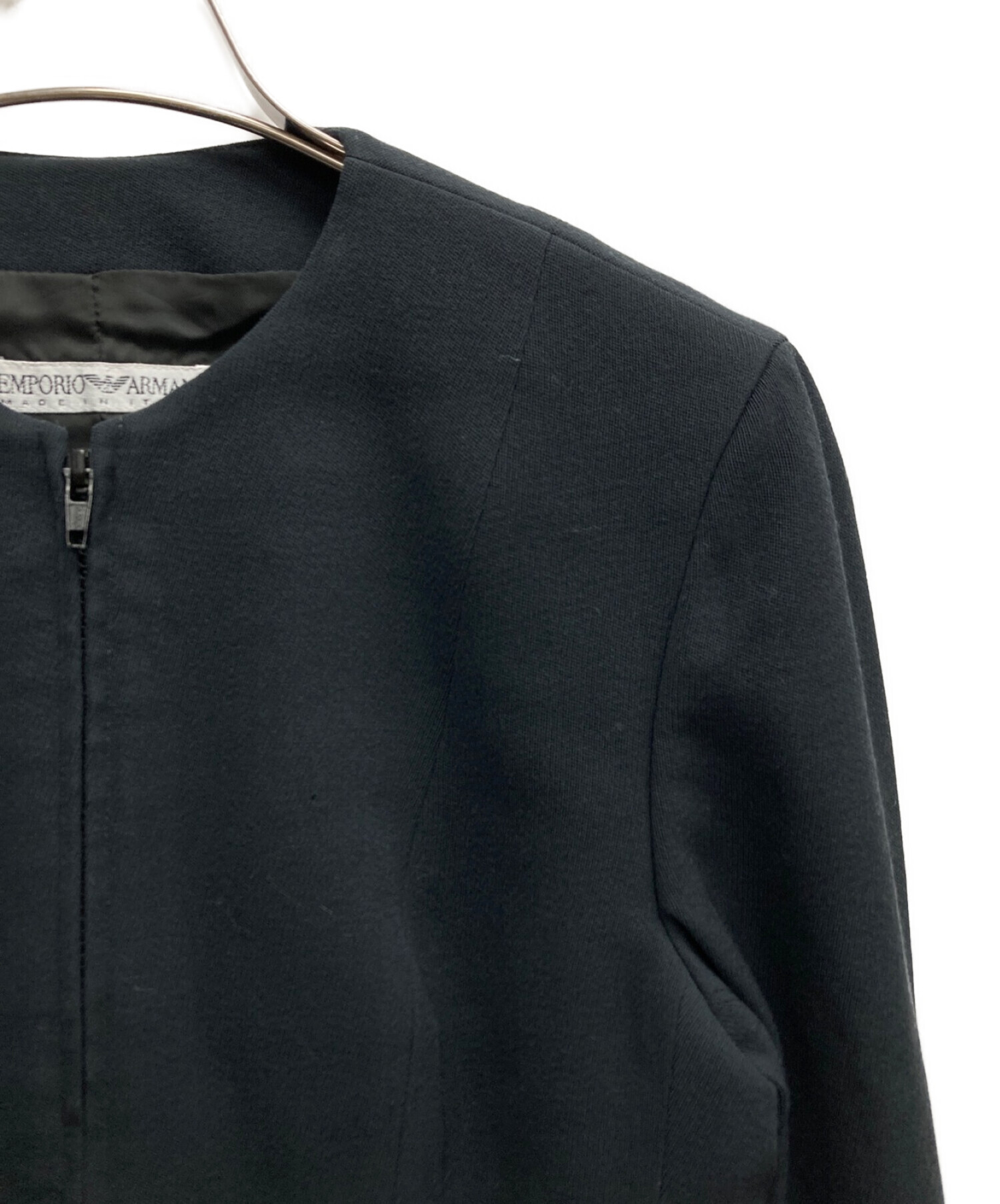 EMPORIO ARMANI (エンポリオアルマーニ) ウールジャケット ブラック サイズ:38