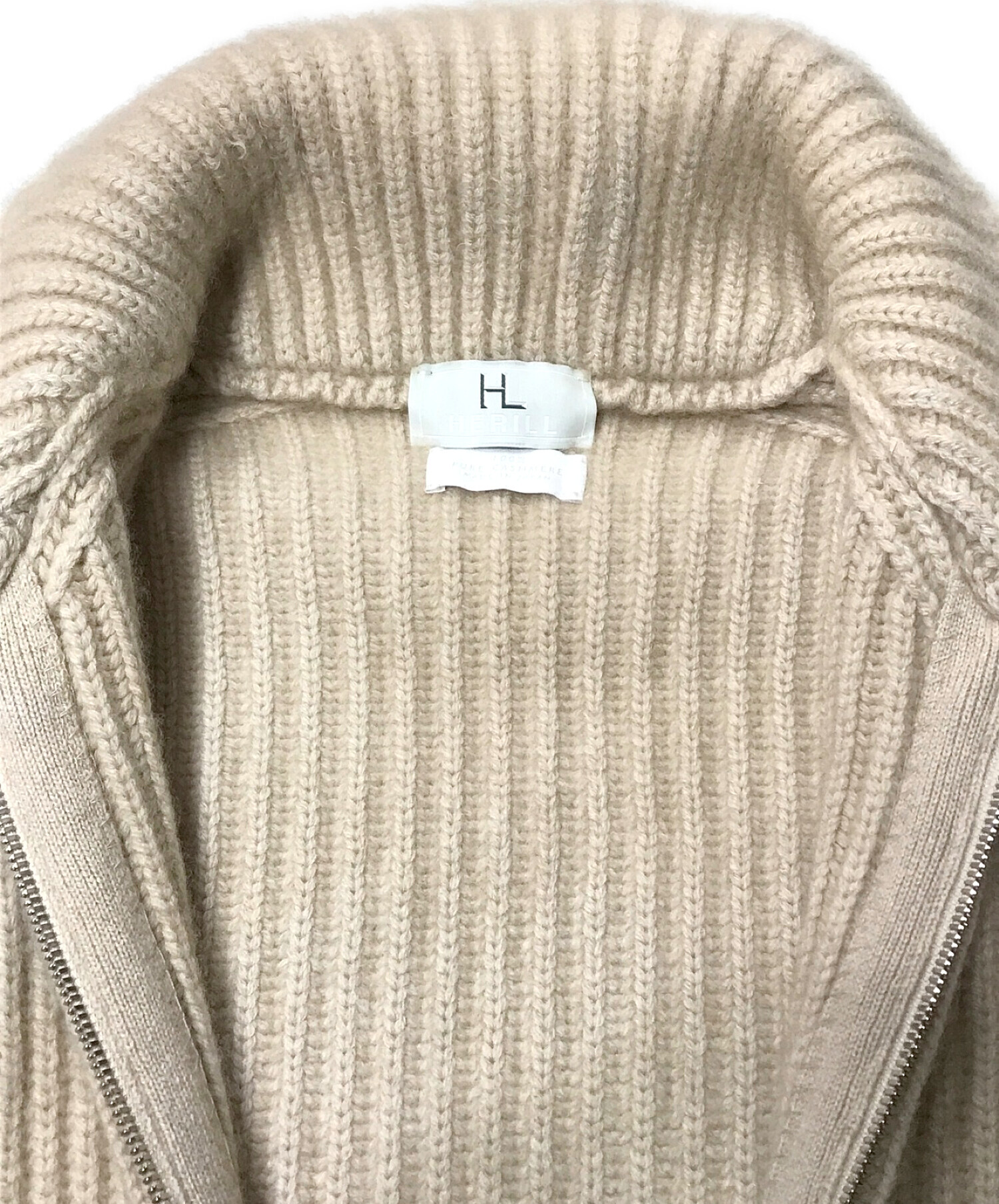 HERILL (ヘリル) 22AW Goldencash Cowichan sweater ベージュ サイズ:2