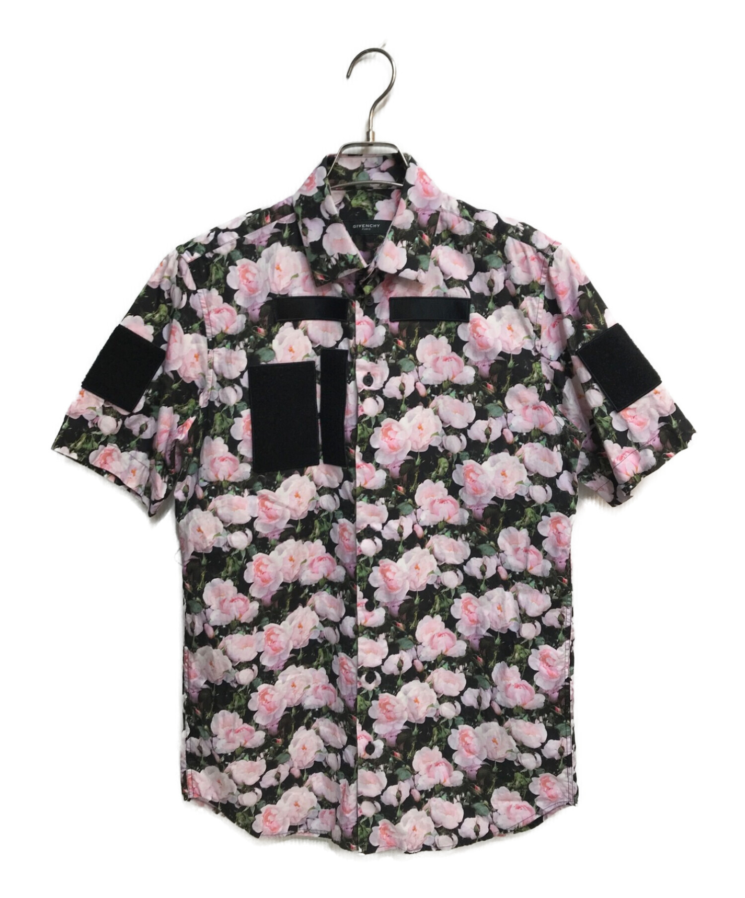 6,528円【極美品】GIVENCHY プリントロゴ シャツ ピンク Mサイズ