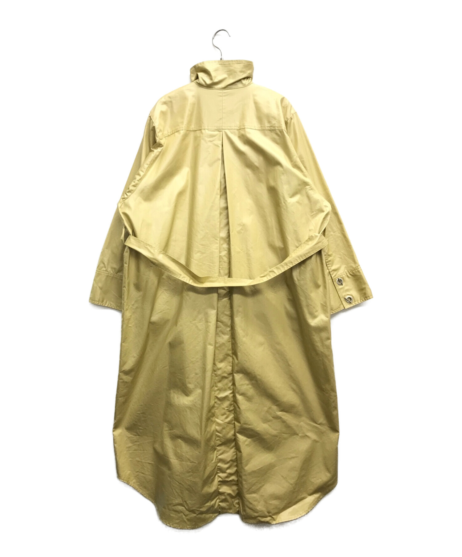 中古・古着通販】Ameri (アメリ) COATING STAND COLLAR COAT ベージュ