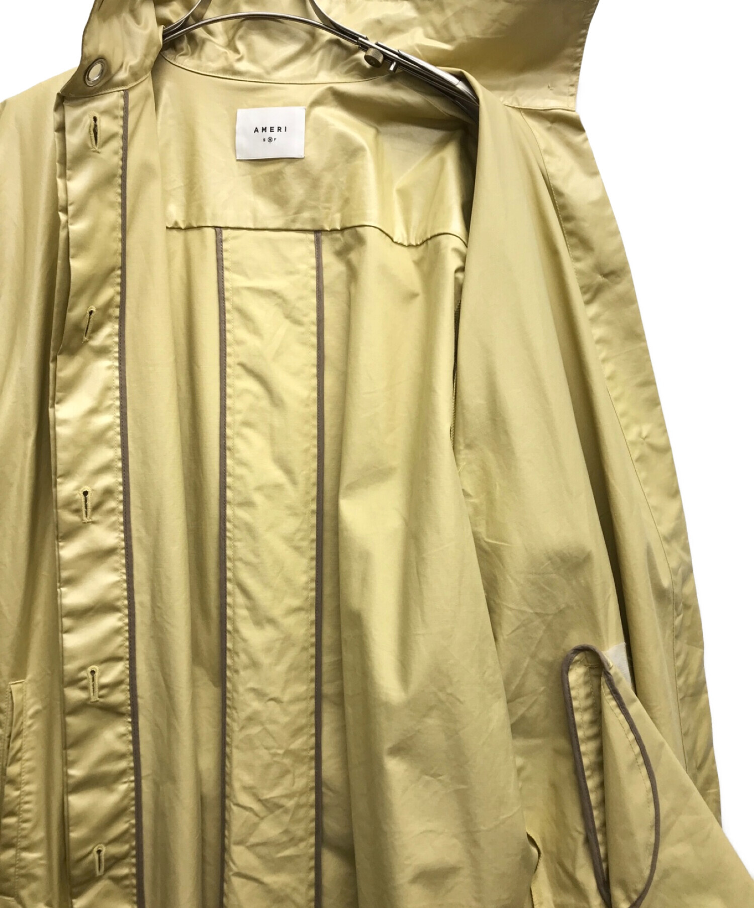 中古・古着通販】Ameri (アメリ) COATING STAND COLLAR COAT ベージュ