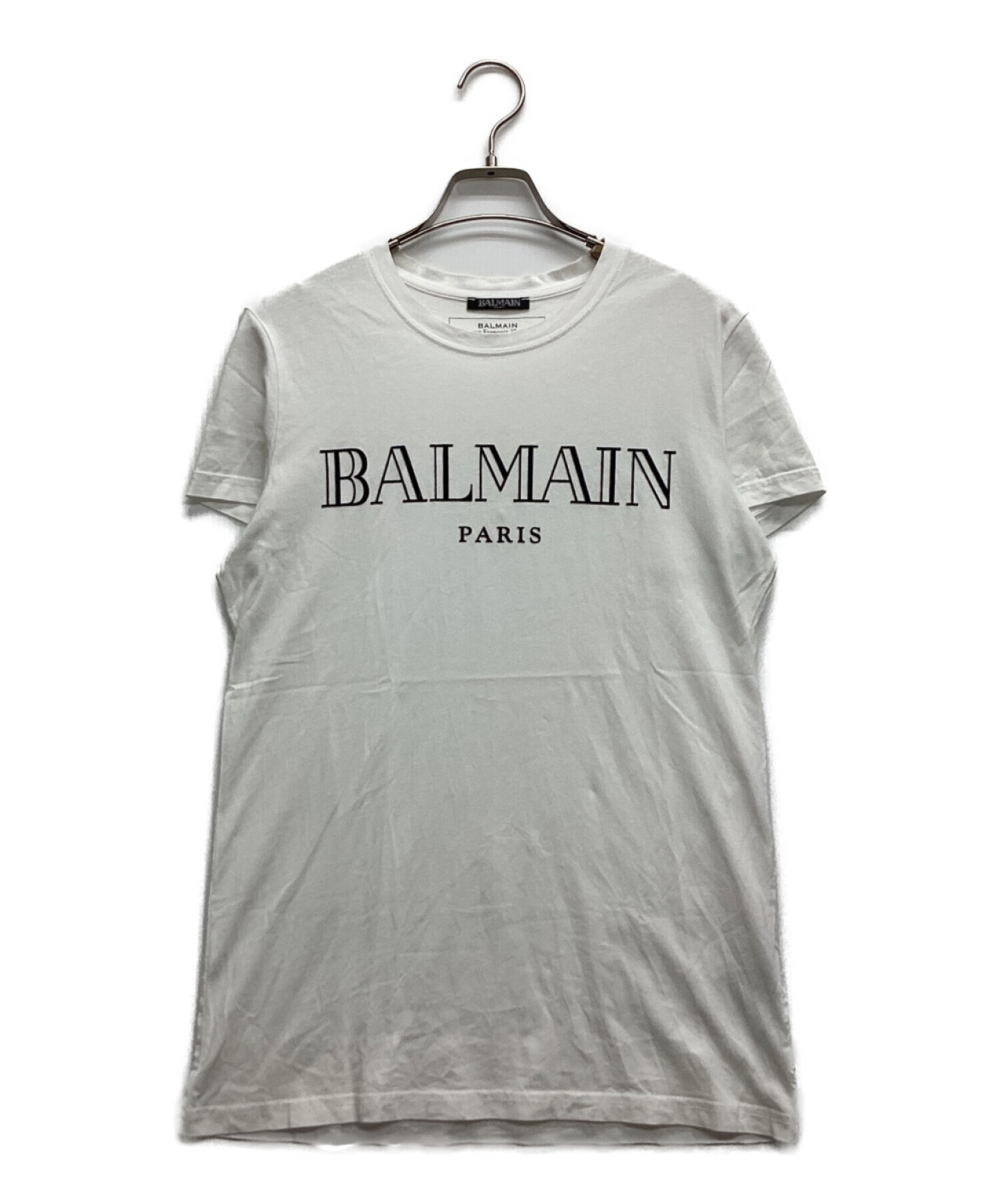 中古・古着通販】BALMAIN (バルマン) プリントTシャツ ホワイト サイズ ...