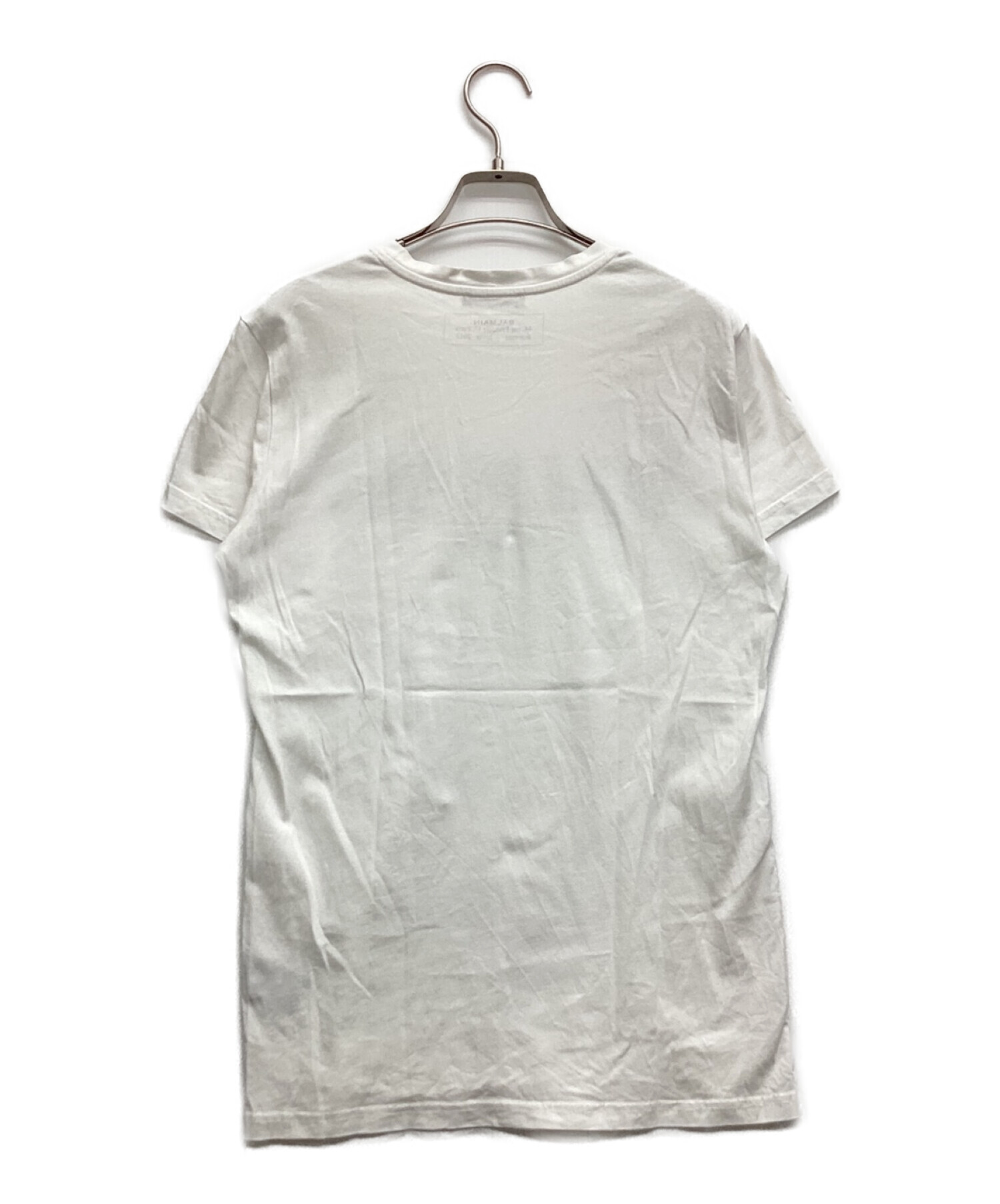 中古・古着通販】BALMAIN (バルマン) プリントTシャツ ホワイト サイズ