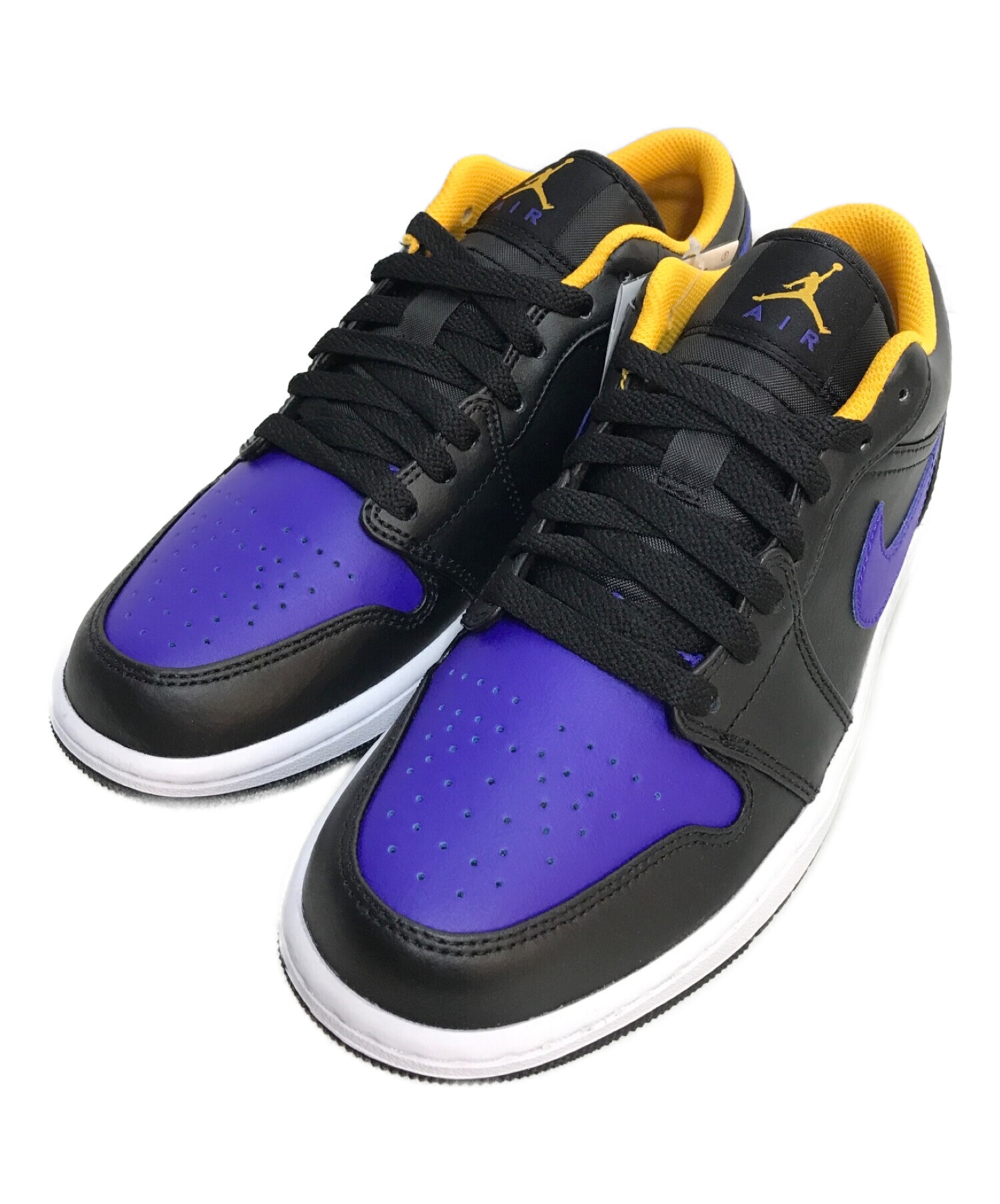 NIKE (ナイキ) AIR JORDAN 1 LOW ブラック×パープル サイズ:26