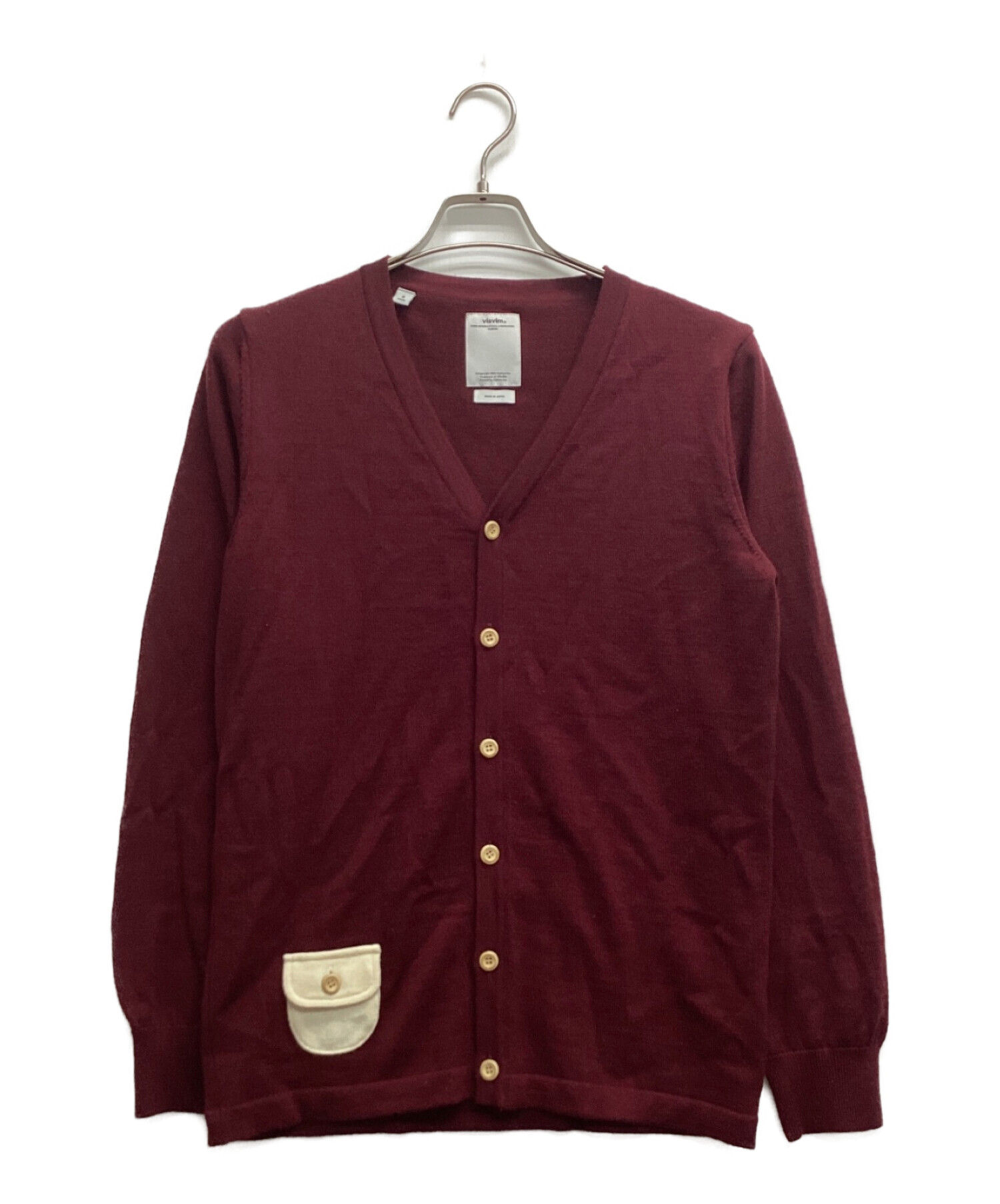 VISVIM (ビズビム) SELMER CARDIGAN レッド サイズ:2